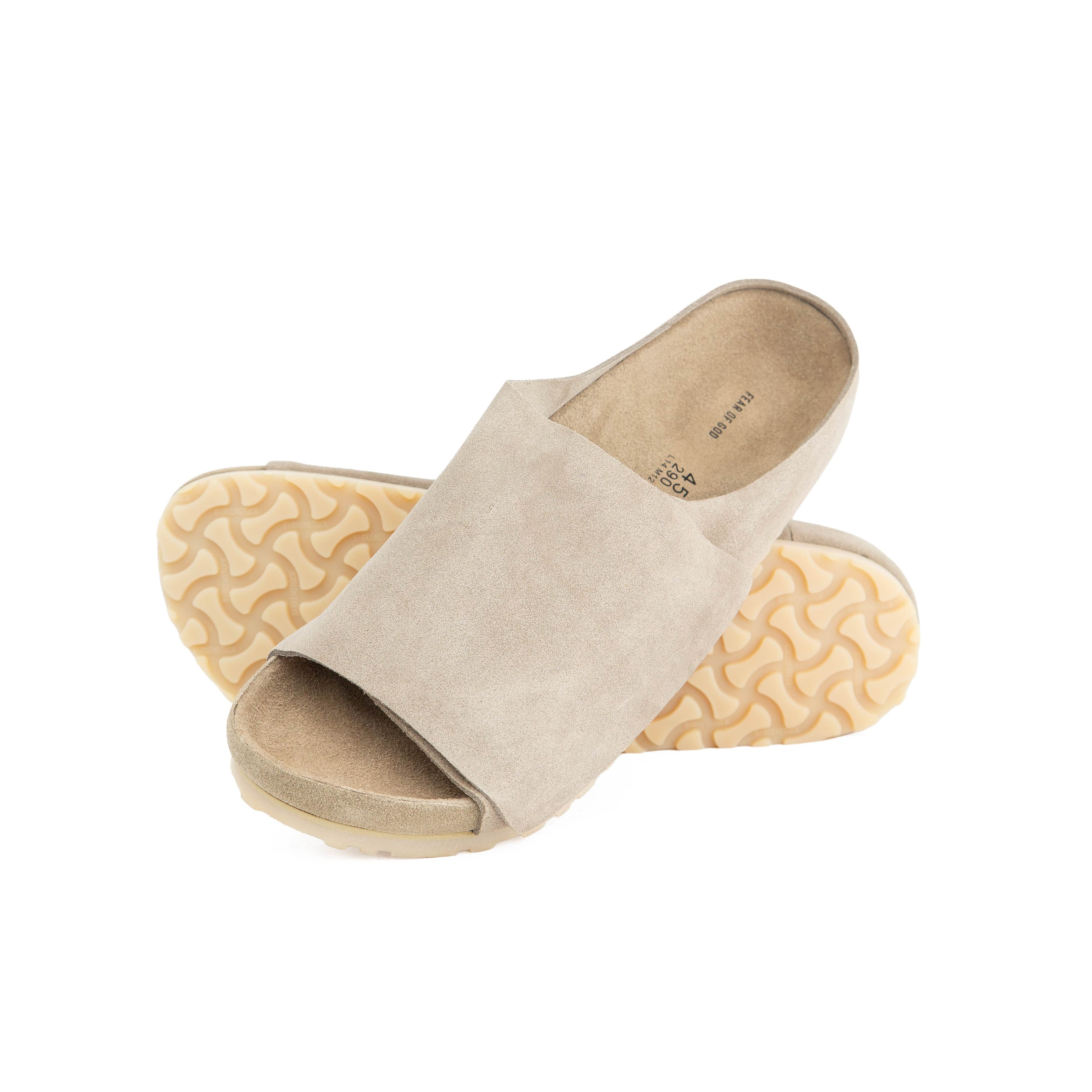 Fear of God x Birkenstock Los Feliz Suede Sandals - Taupe