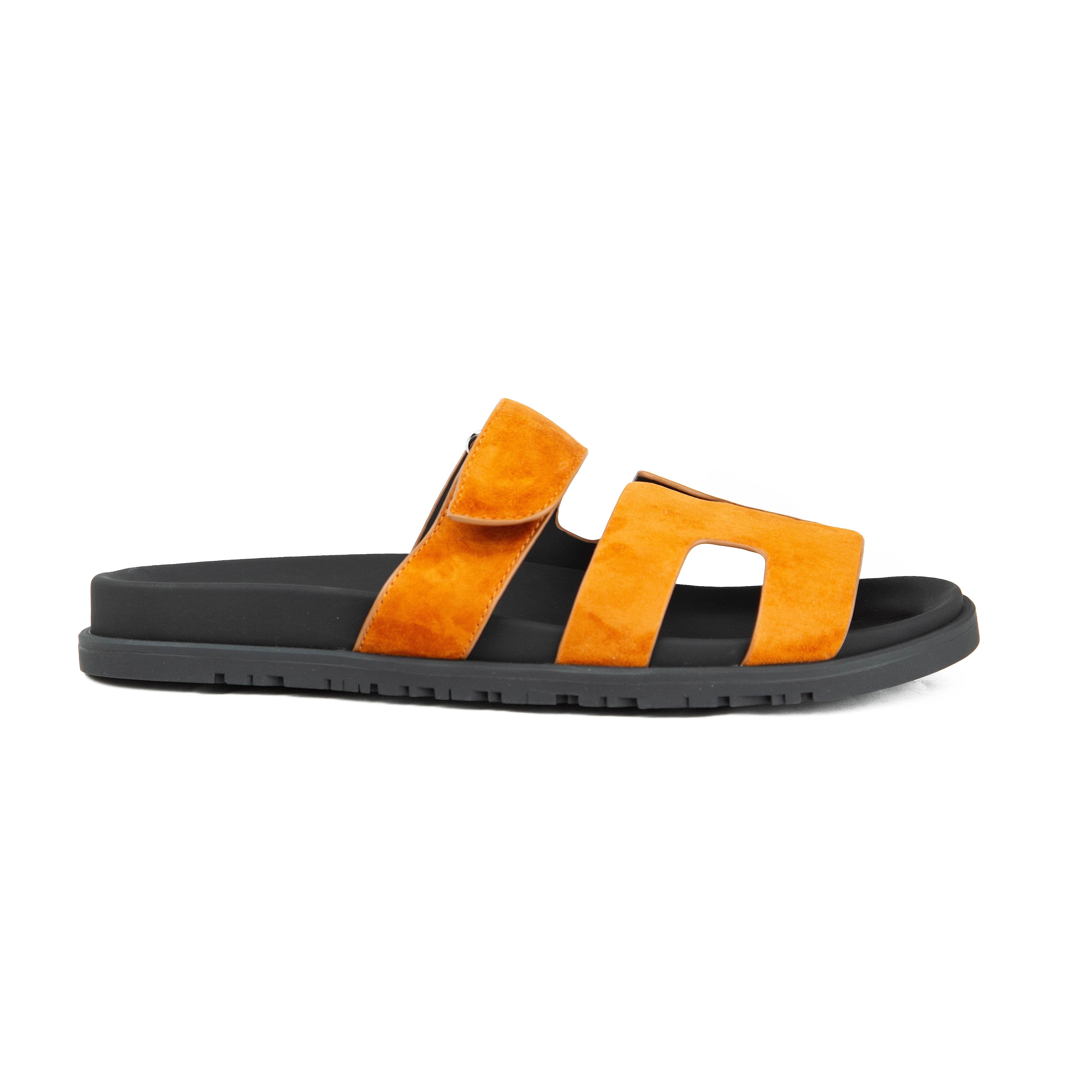 Hermès Chypre Suede Sandals - Saffron Orange