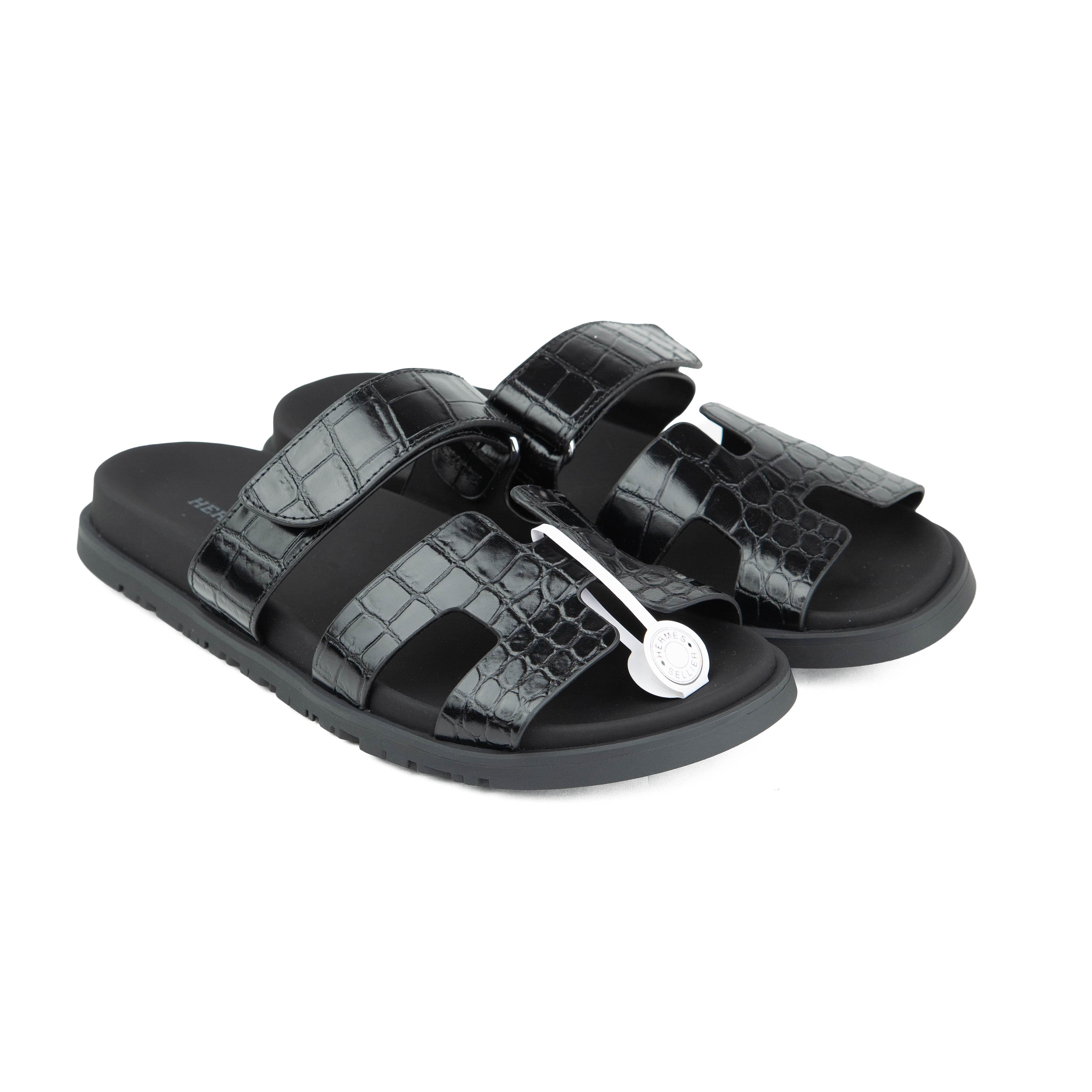 Hermès Chypre Sandals in White Technical Canvas