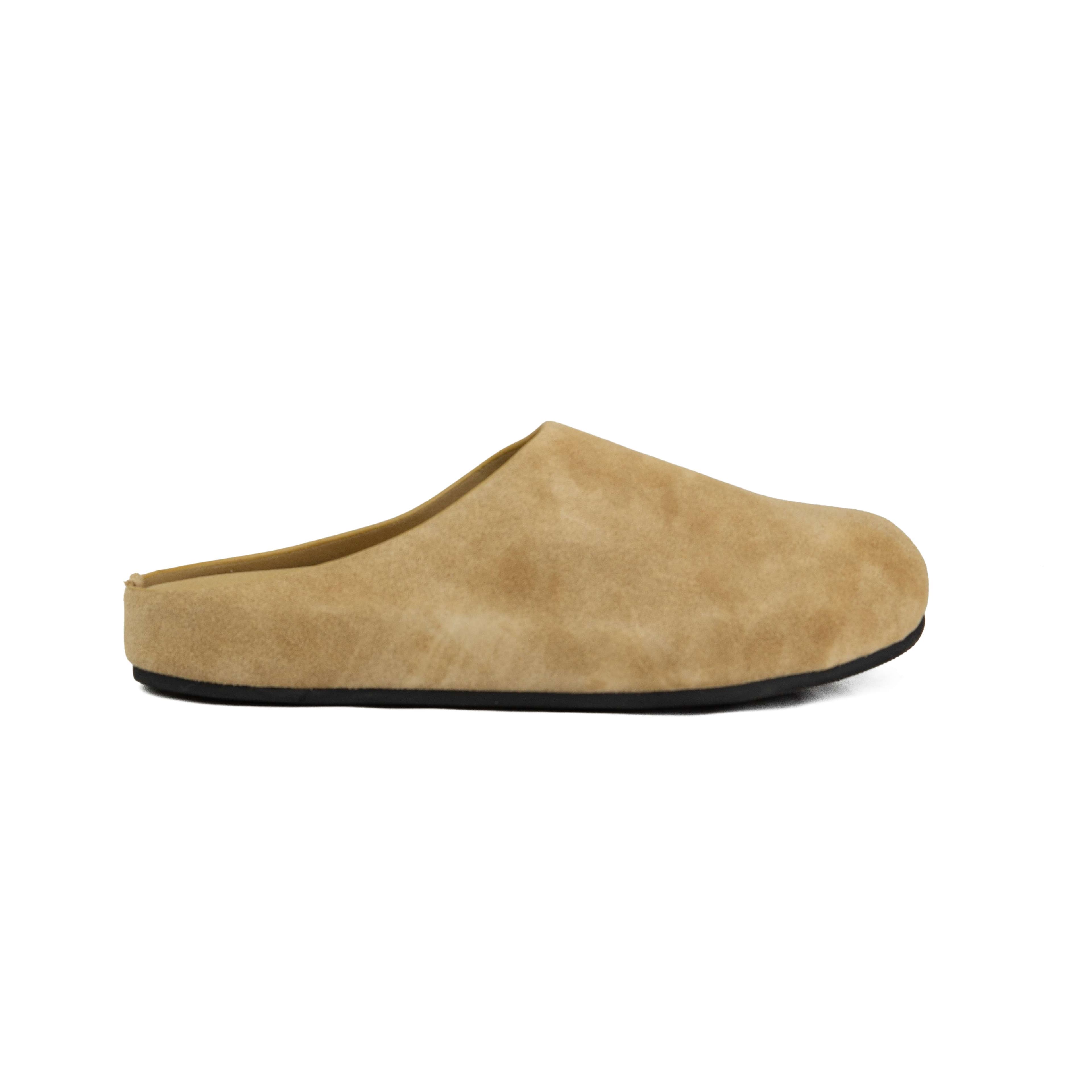 The Row Suede Mule Clogs - Luxury Sand Beige Slip-On Shoes