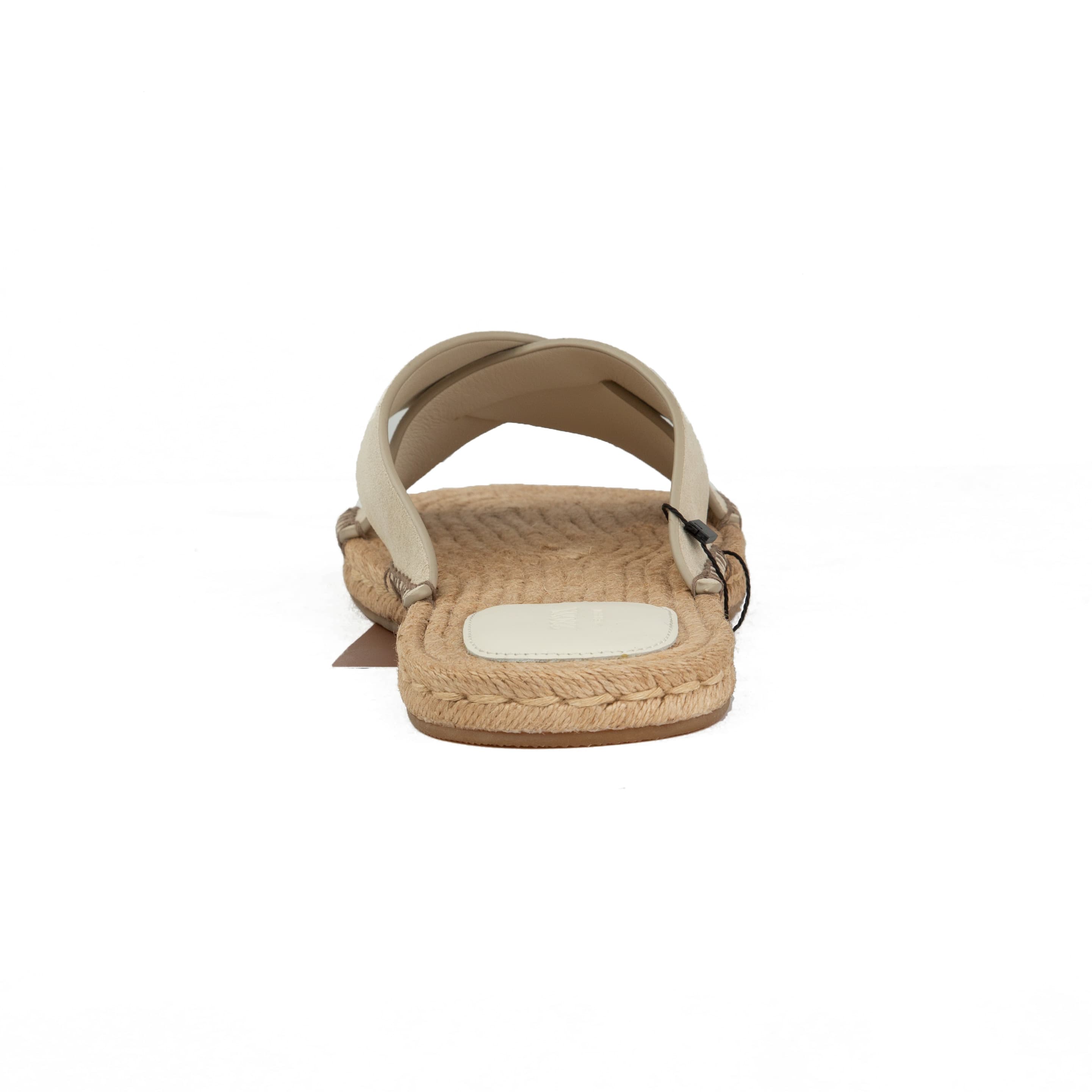 ZEGNA Men's Olive Suede Cross-Strap Espadrille Luxury Slides