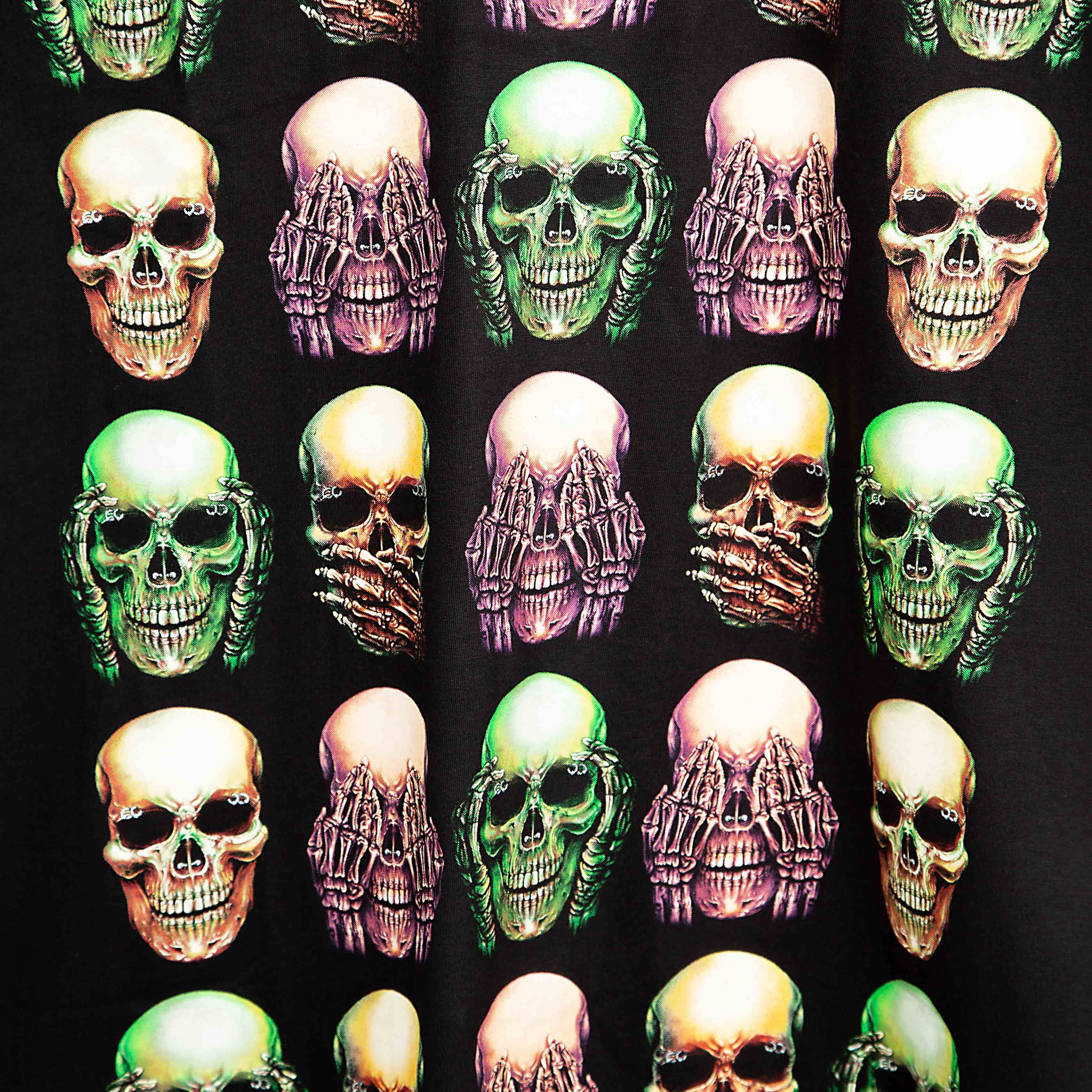 Rock Eagle Skulls Hear See Speak No Evil Black Graphic Unisex