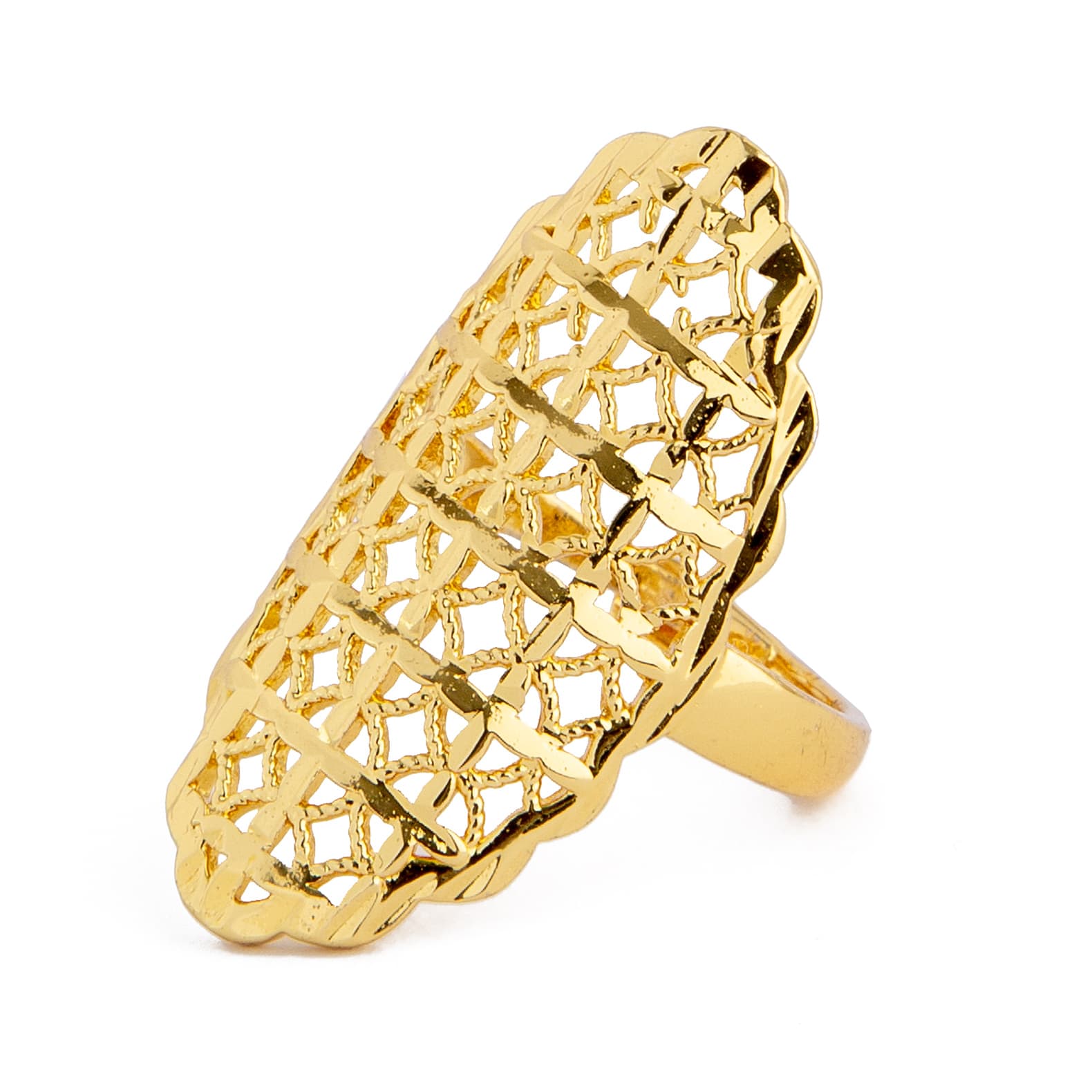 Gold Filigree Statement Ring