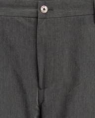 Dark gray cropped dress pants, men's tailored trousers.