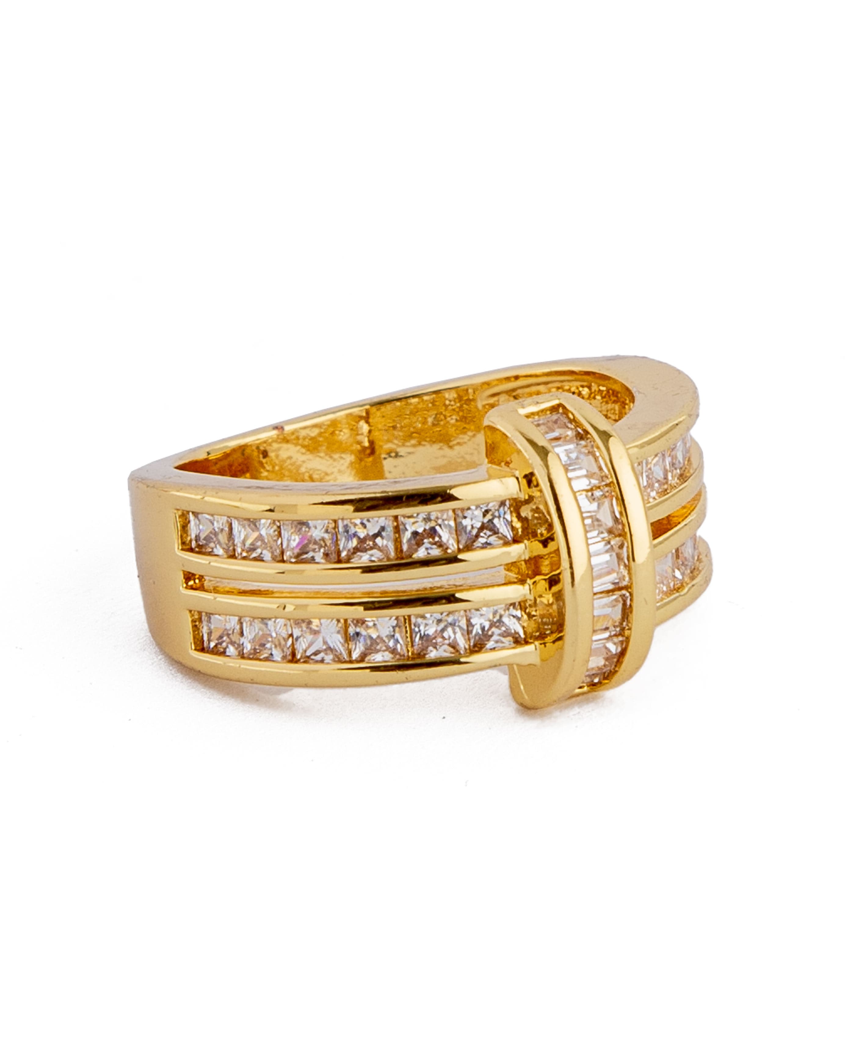 yellow gold diamond channel ring
