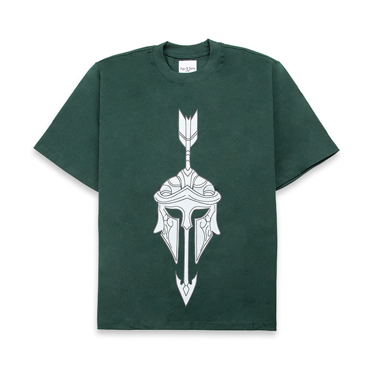 Agu & Sons Spartan Helmet & Arrow Graphic T-Shirt