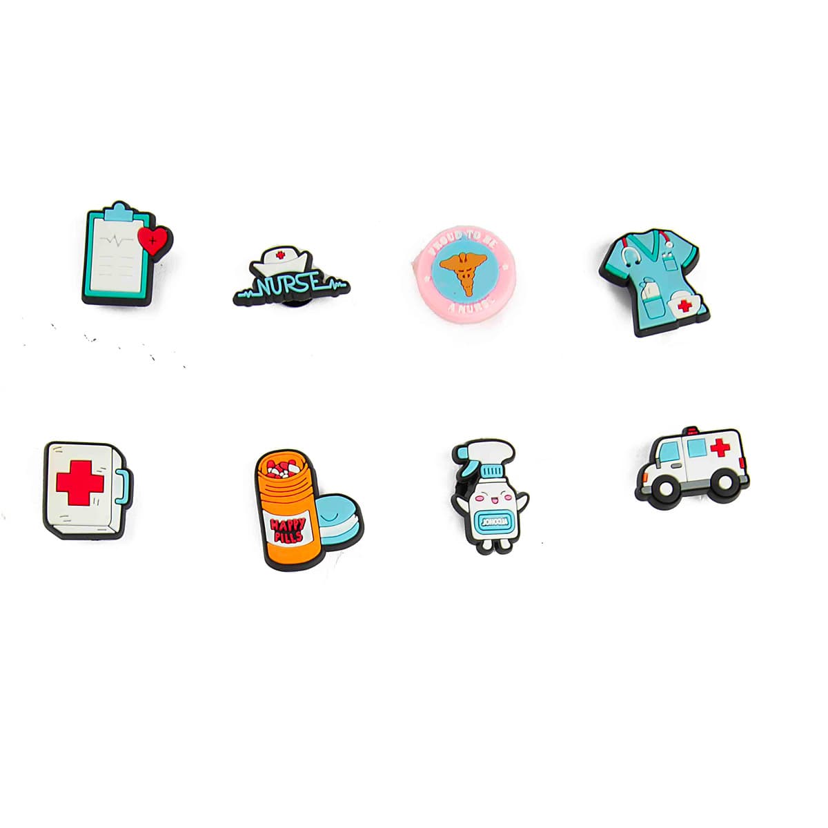 8-Pack Healthcare Medical Jibbitz Charms for Crocs