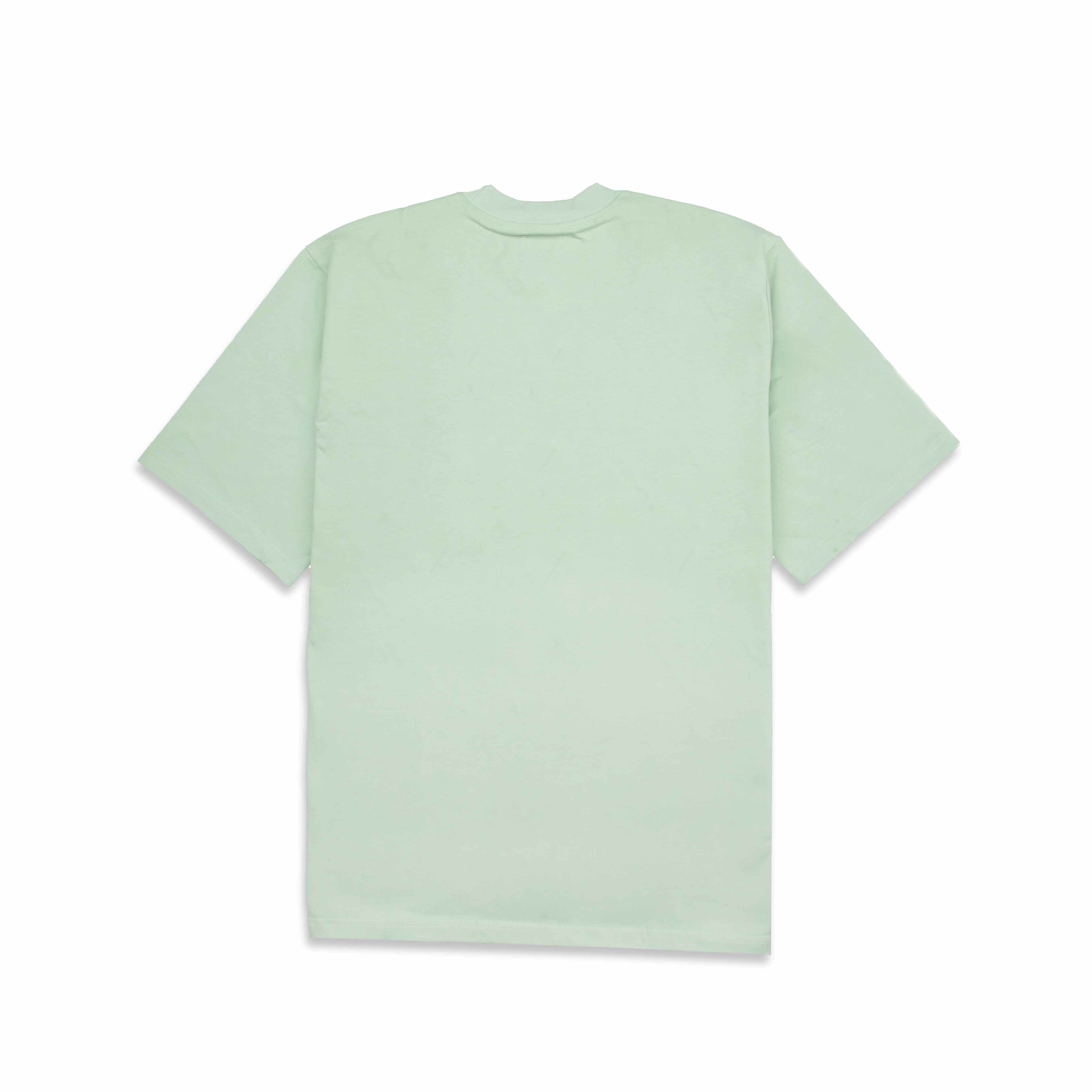Mint Green Women's Abstract Line Art Faces T-Shirt by Agu & Sons Ltd
