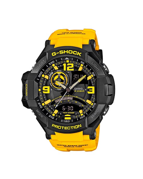 Casio G-Shock GA-1000-9BER Wrist Watch, 10297 - Yellow & Black