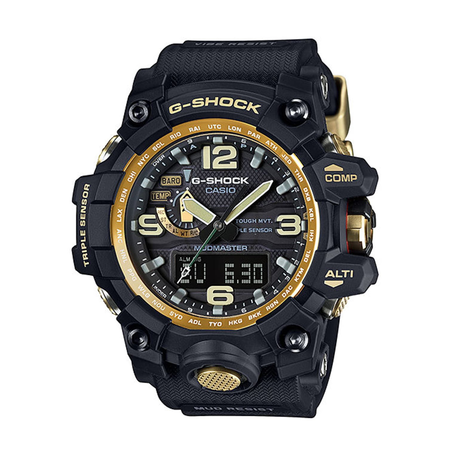 Casio G-Shock Mudmaster GWG-1000GB-1A Black and Gold Rugged Watch