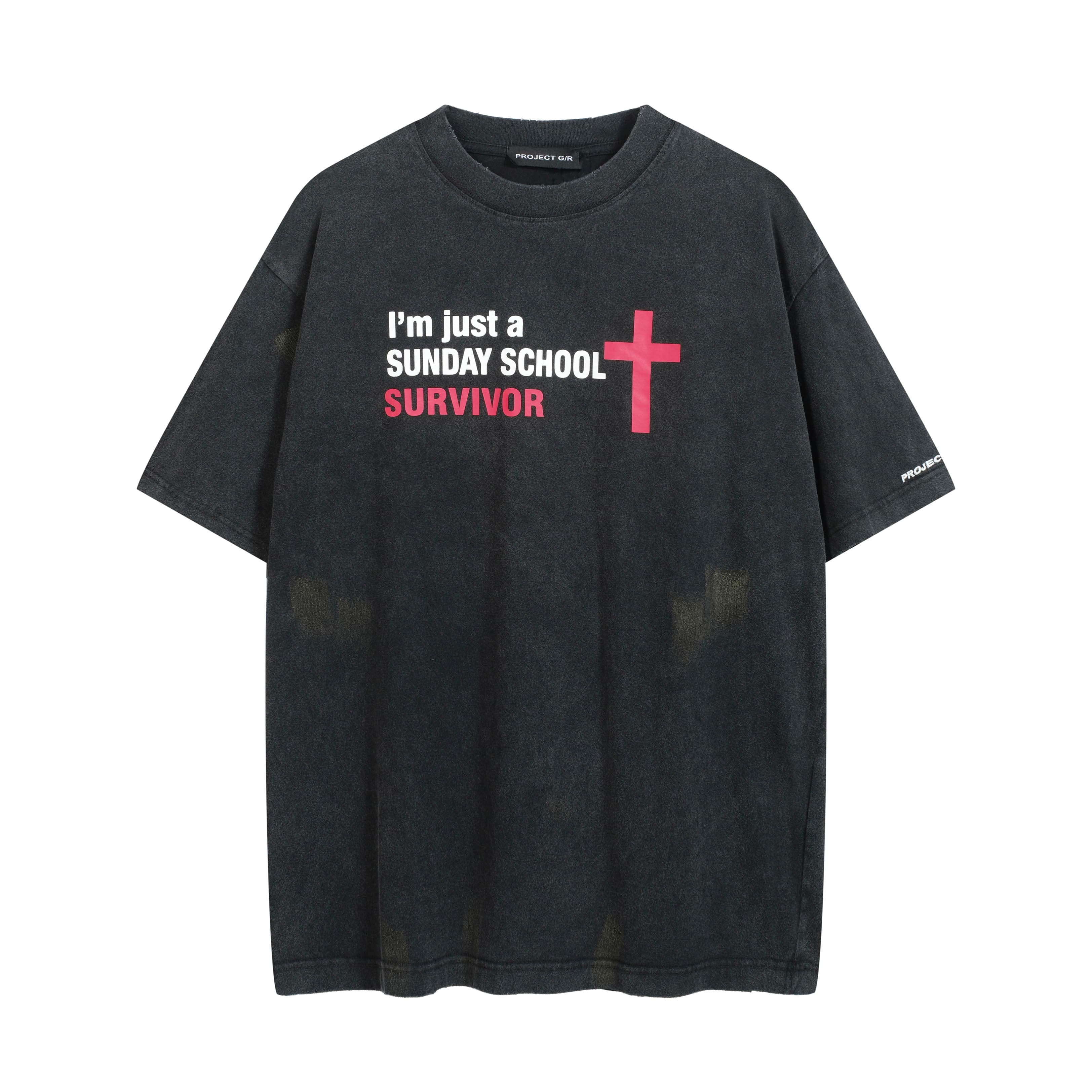 PROJECT G/R Sunday School Survivor Washed Graphic T-Shirt