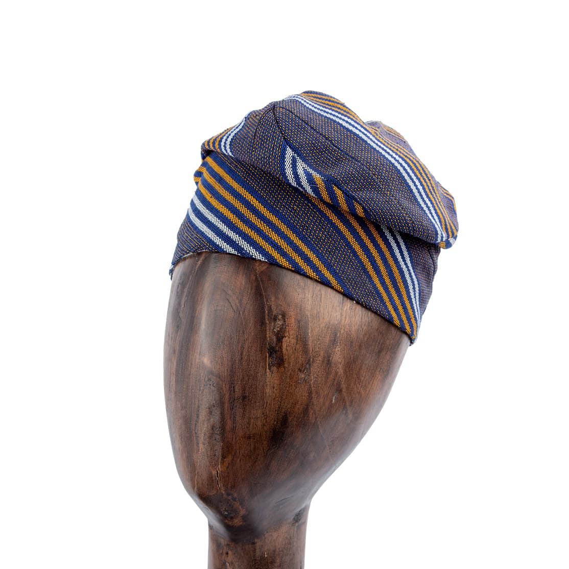 Striped Aso Oke Fila Cap | Men's | Cultural Headwear