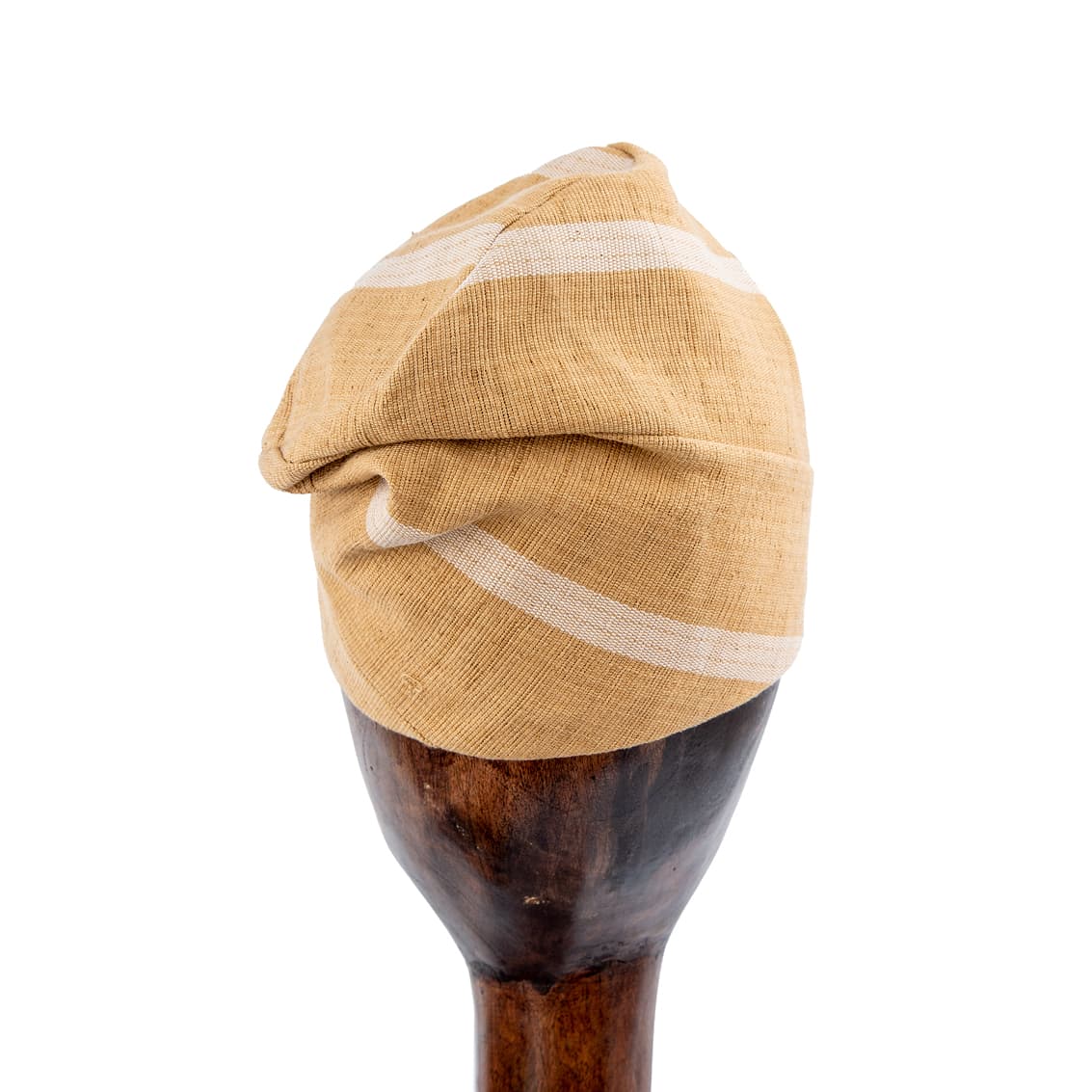 Striped Aso Oke Fila Cap | Men's | Traditional Headwear