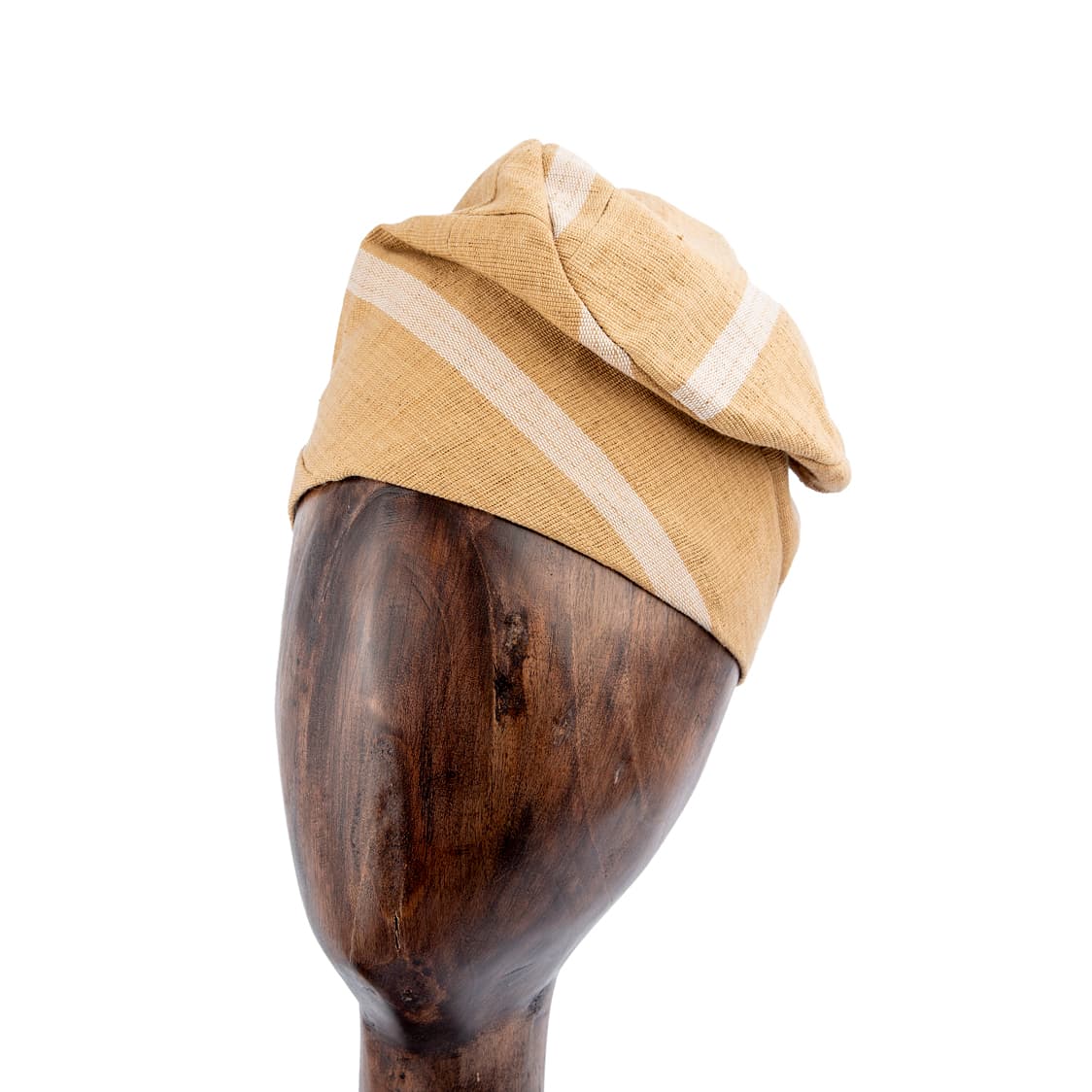 Striped Aso Oke Fila Cap | Men's | Traditional Headwear