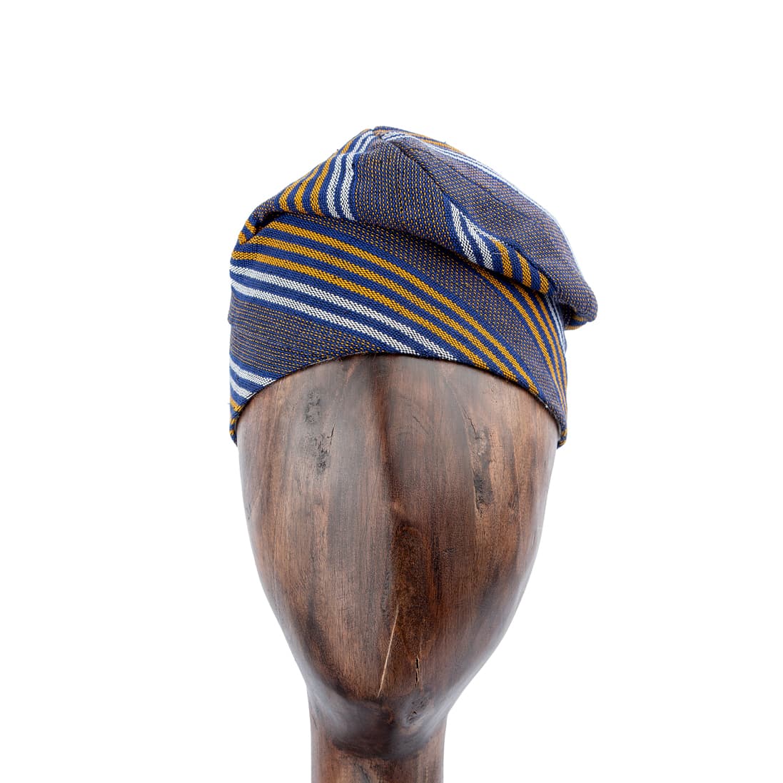 Striped Aso Oke Fila Cap | Men's | Cultural Headwear