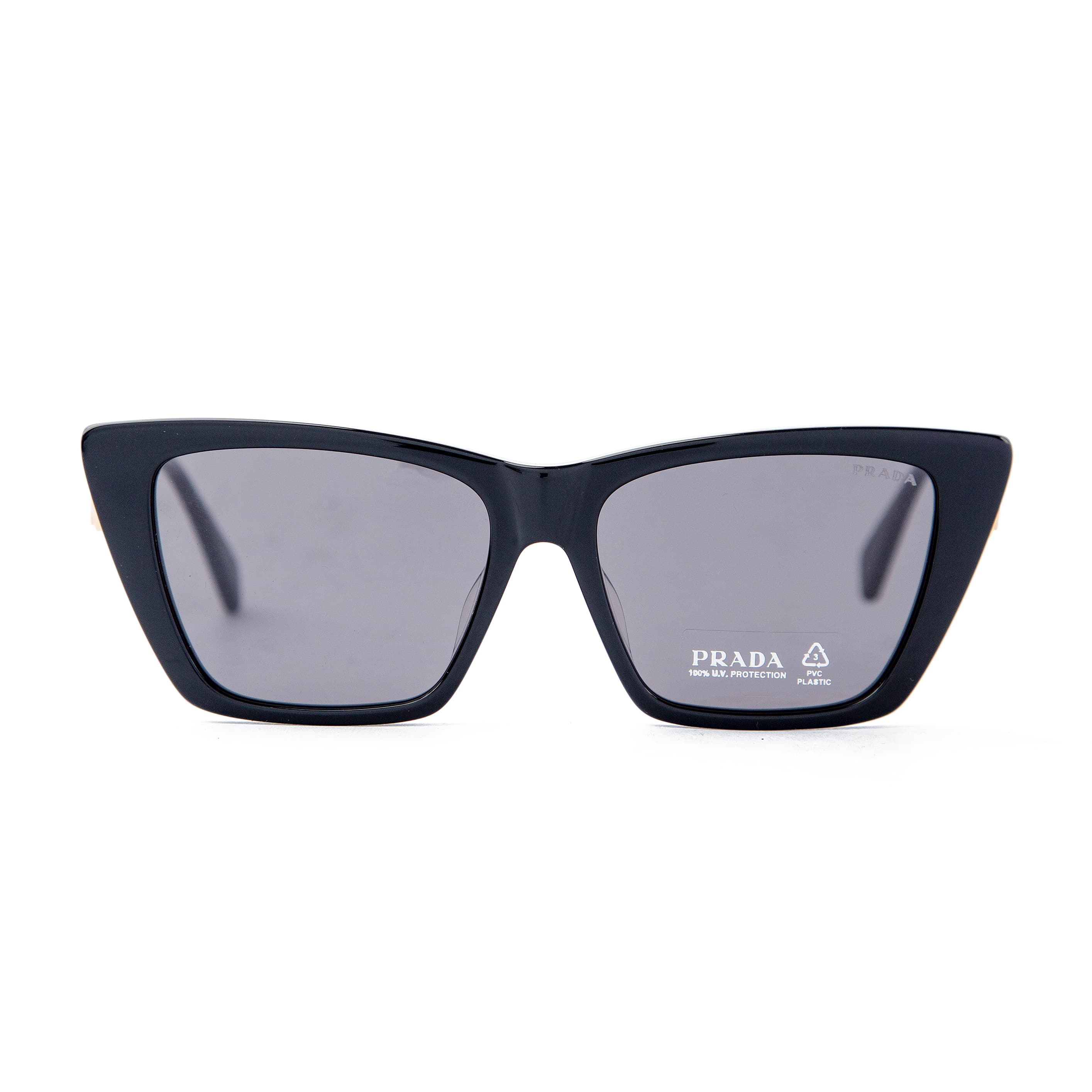 Prada Geometric Black Cat-Eye Sunglasses with Gold Metallic Temples – Luxury  Eyewear with Gradient Lenses in an Elegant Prada Case"