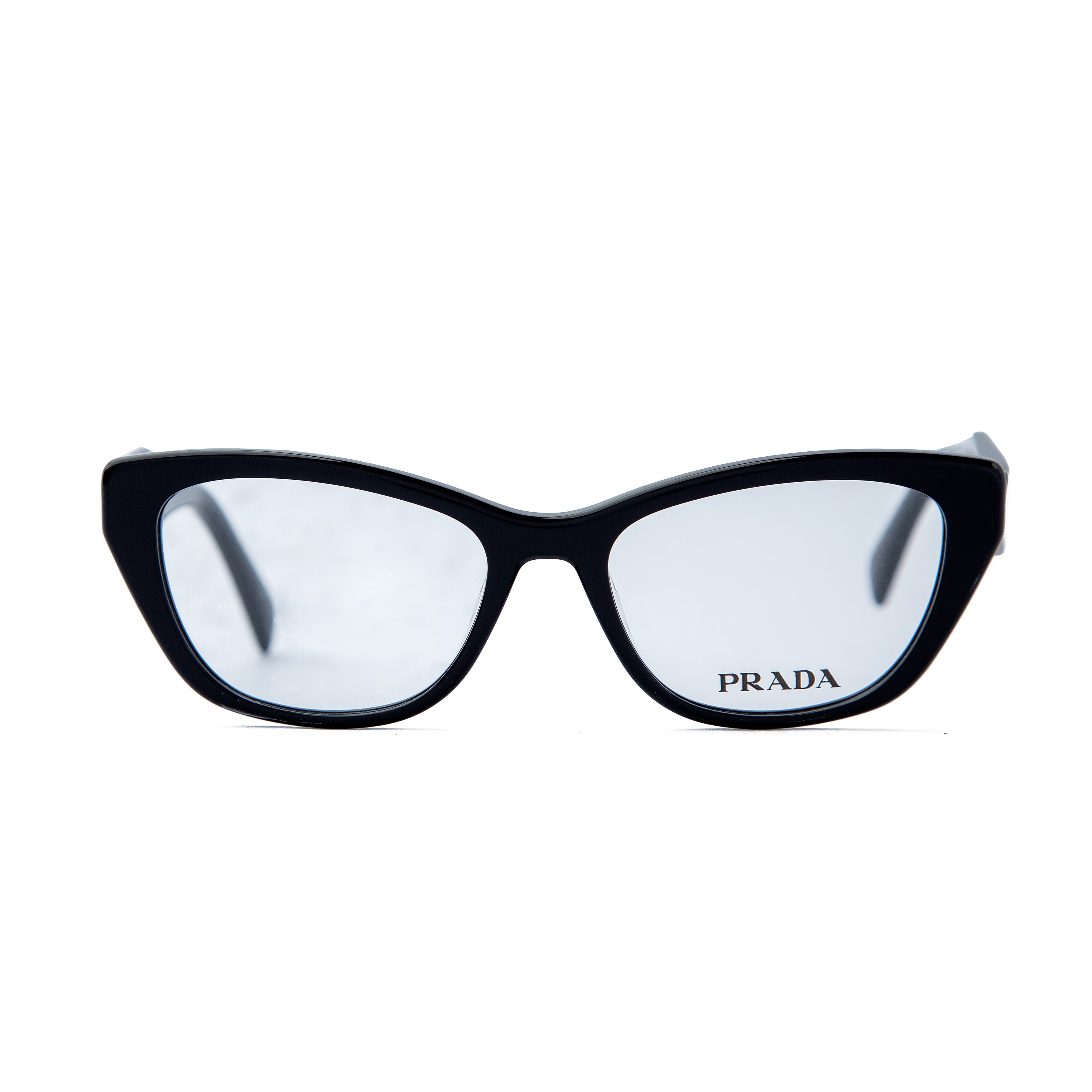 Prada Oval Black Glossy Acetate Eyeglasses - Unisex Luxury Designer Frames for Prescription Lenses, with Signature Prada Logo and Case Included