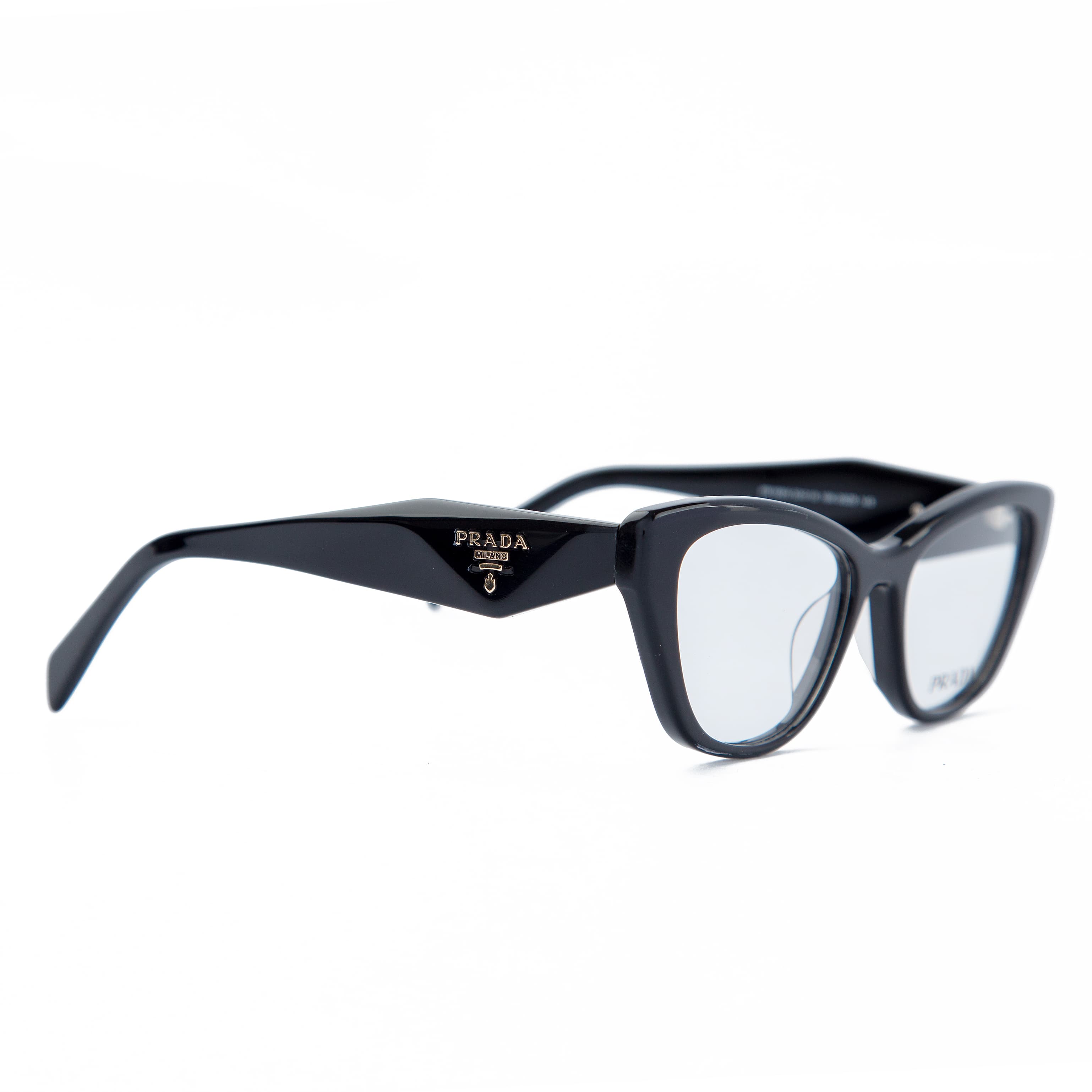 Prada Oval Black Glossy Acetate Eyeglasses - Unisex Luxury Designer Frames for Prescription Lenses, with Signature Prada Logo and Case Included