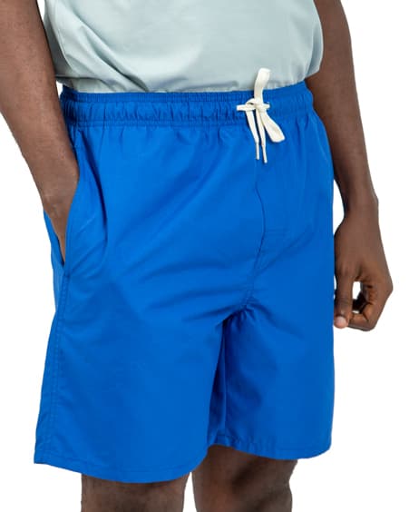 Matinée blue shorts with logo patch.