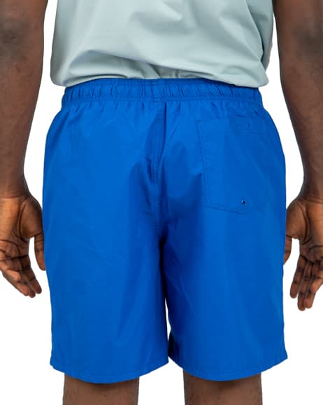Matinée blue shorts with logo patch.