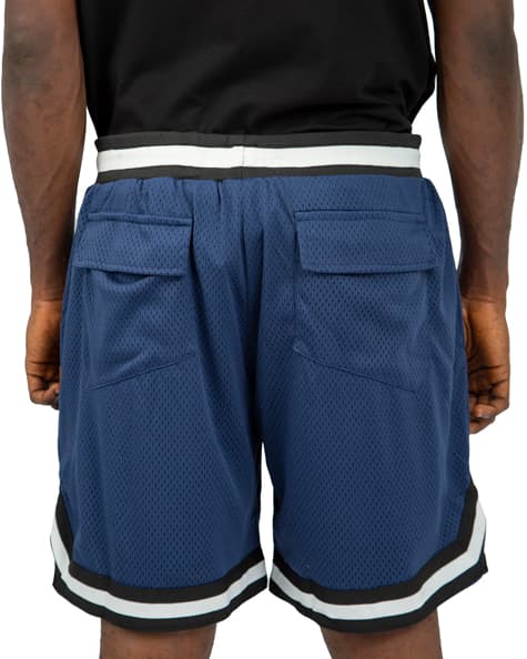 Rhude Navy Basketball Logo Swim Shorts