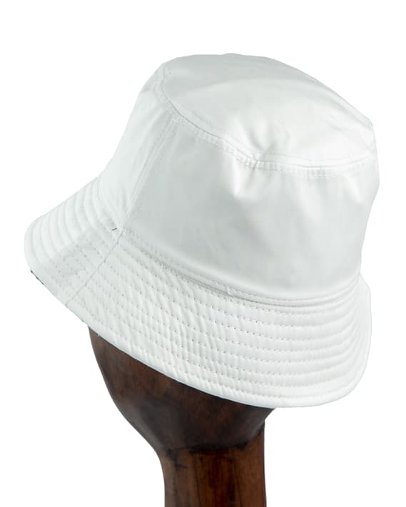 Christian Dior Embroidered Bucket Hat, White, White/Silver Logo, Unisex