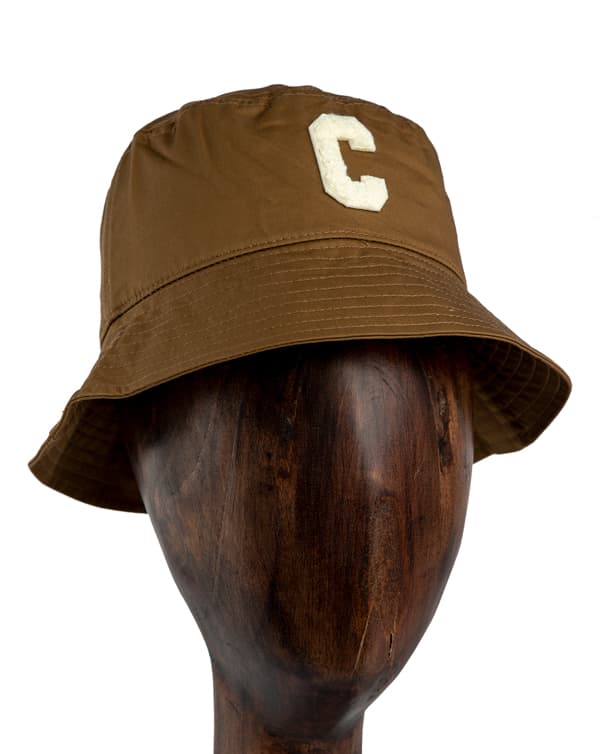 "C" Bucket Hat | Brown & Off-White | Stylish Unisex