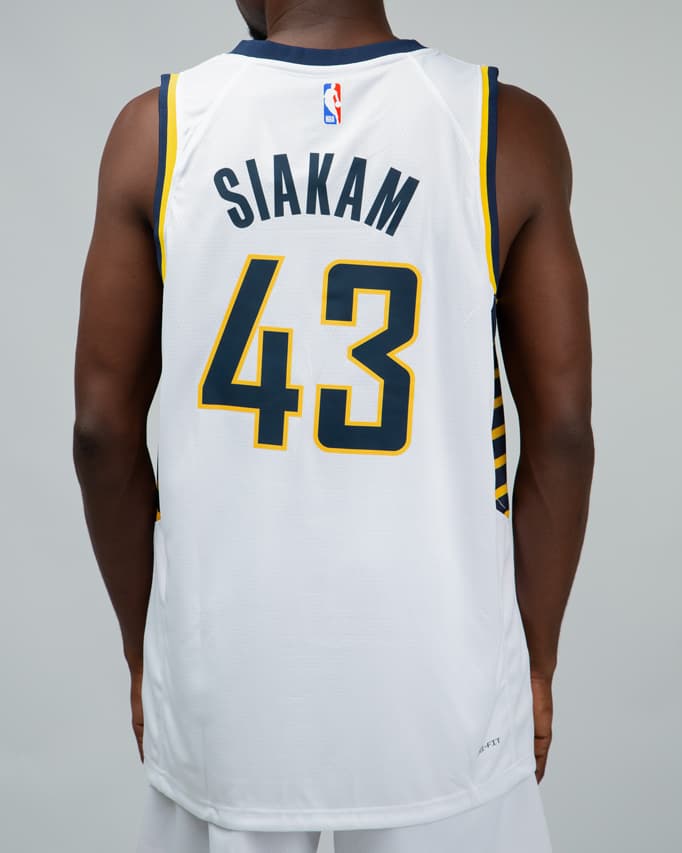 Indiana Pacers Nike Association Edition Swingman Jersey, White, Number 43, NBA Jersey"