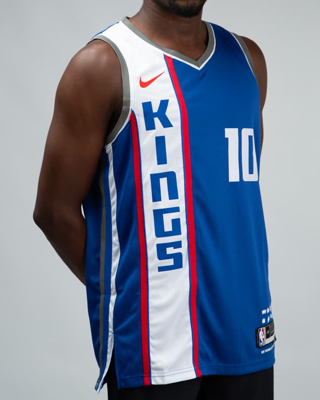 Domantas Sabonis Sacramento Kings City Edition 2023/24 Nike NBA Swingman Jersey, Blue, Number 10, 100 Years Patch