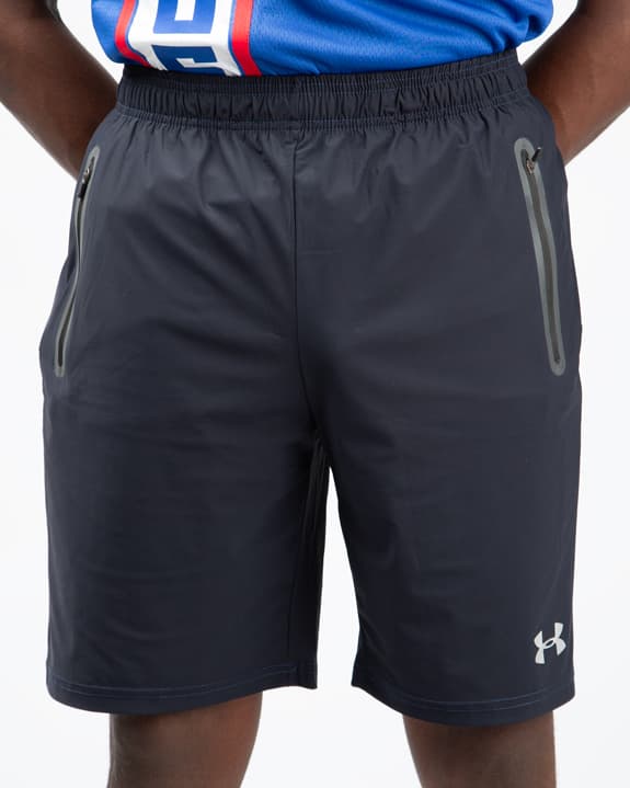 Under Armour Launch Run 7 Inch Shorts, Dark Navy Blue, Men's Running Shorts, Athletic Shorts, Zipper Pockets