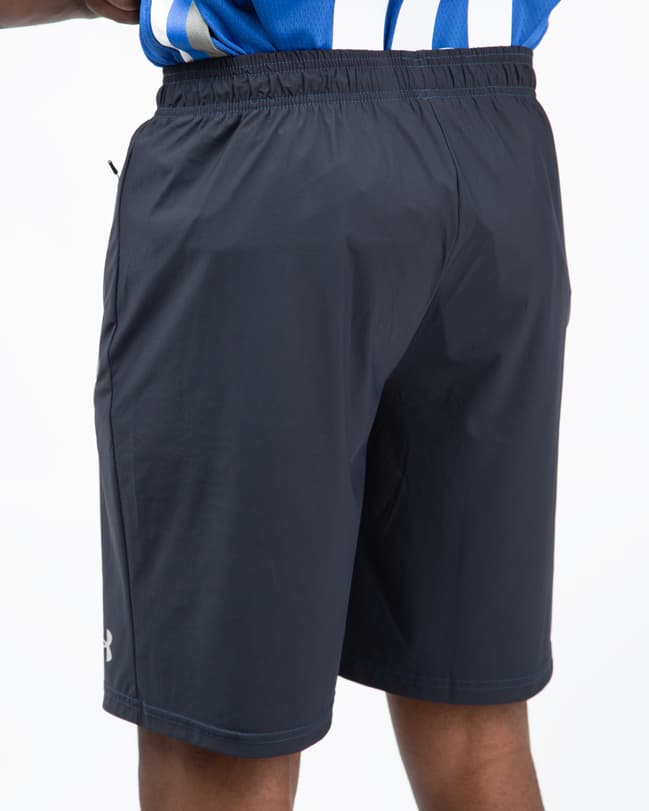 Under Armour Launch Run 7 Inch Shorts, Dark Navy Blue, Men's Running Shorts, Athletic Shorts, Zipper Pockets