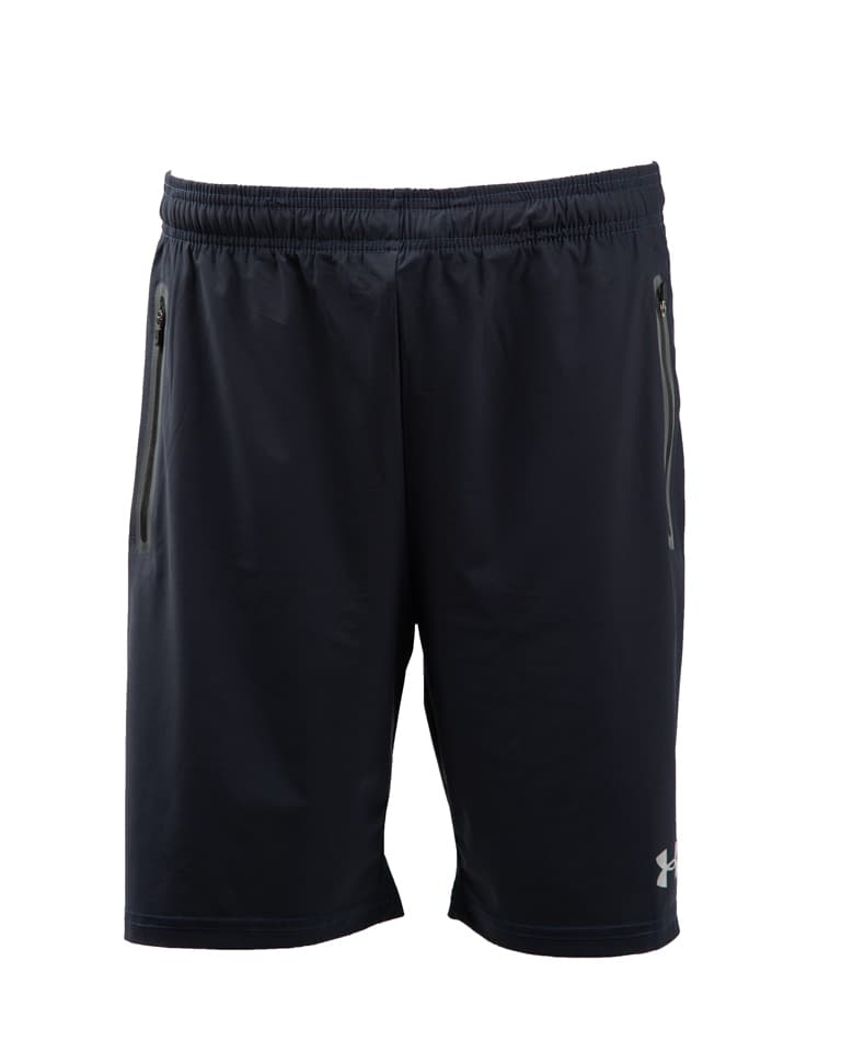 Under Armour Launch Run 7 Inch Shorts, Dark Navy Blue, Men's Running Shorts, Athletic Shorts, Zipper Pockets