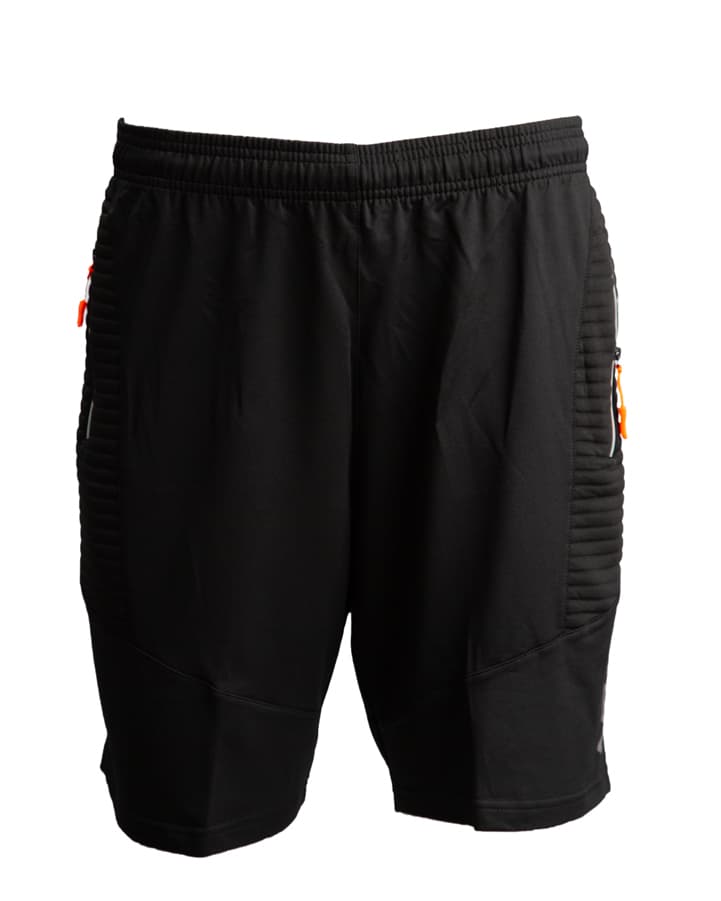 Black Textured Training Shorts, Men's Performance Shorts, Athletic Shorts, Workout Shorts, Zipper Pocket