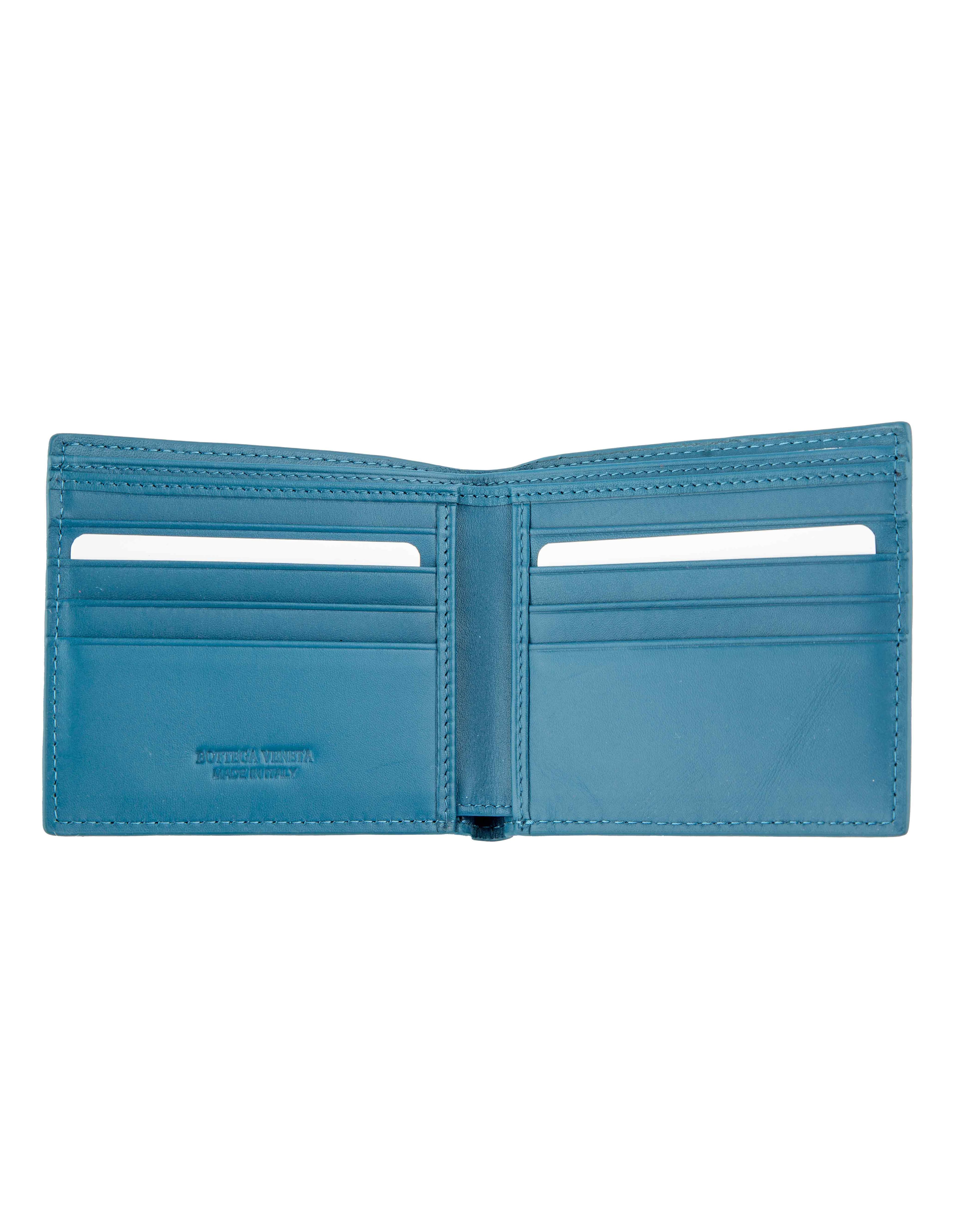 Bottega Veneta Black Intrecciato Leather Bifold Wallet