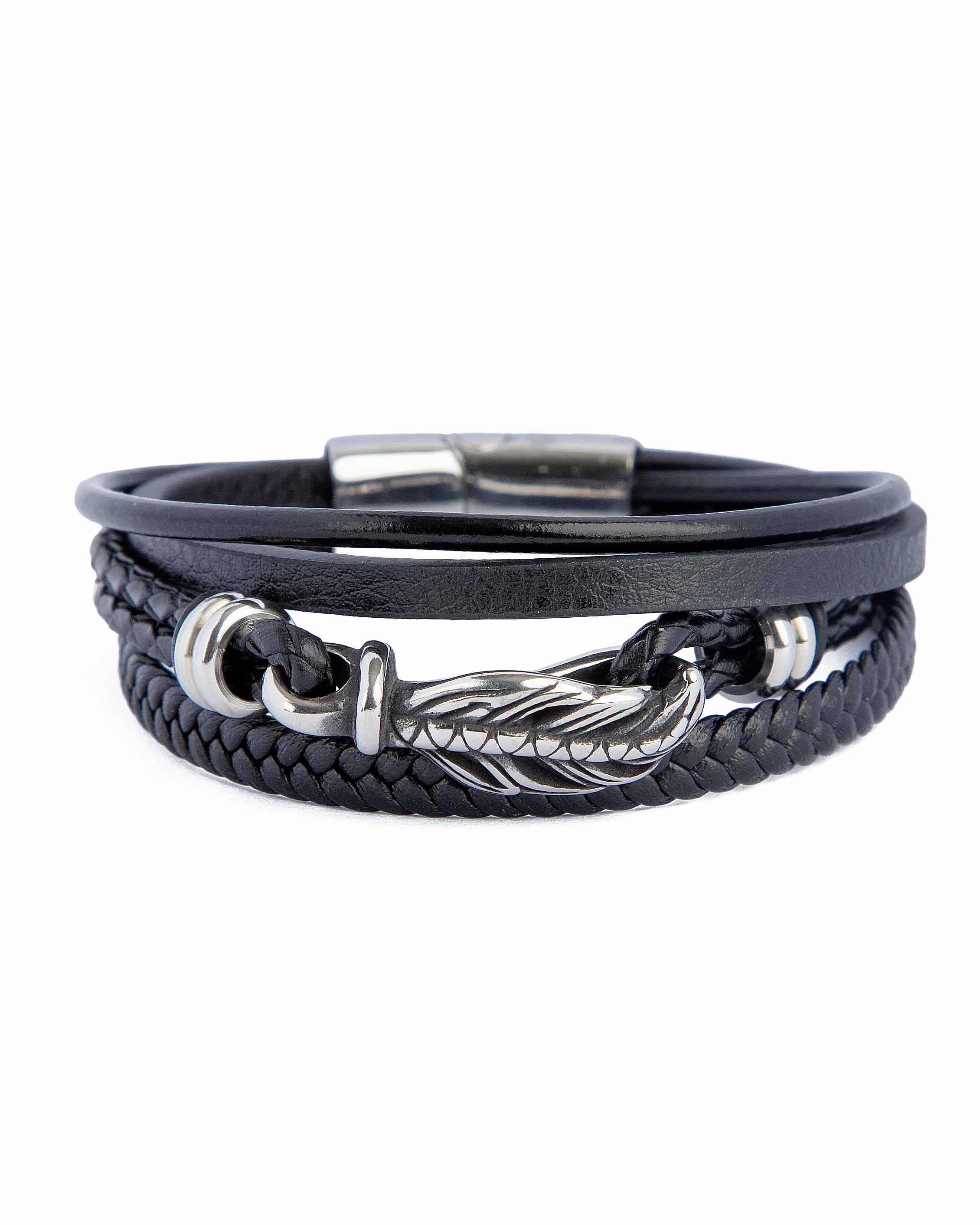Leather Multi-Strand Bracelet, 10659- Black