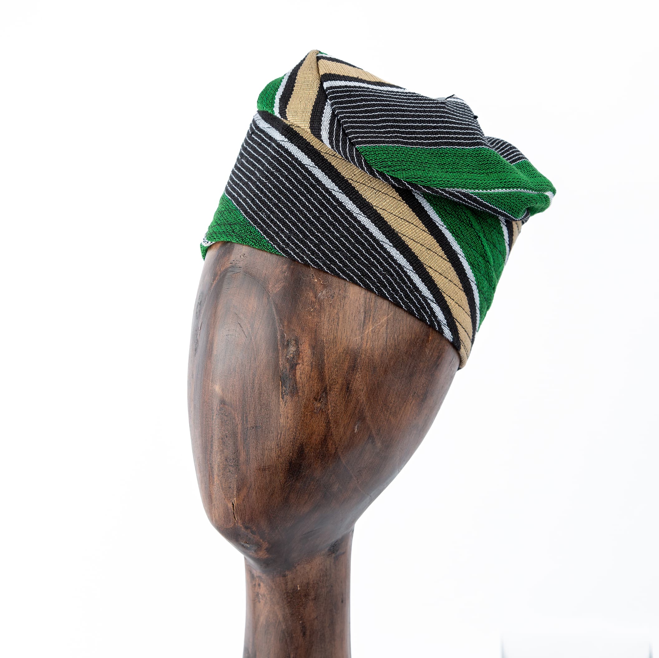 Striped Ankara Turban - Bold & Stylish Headwear