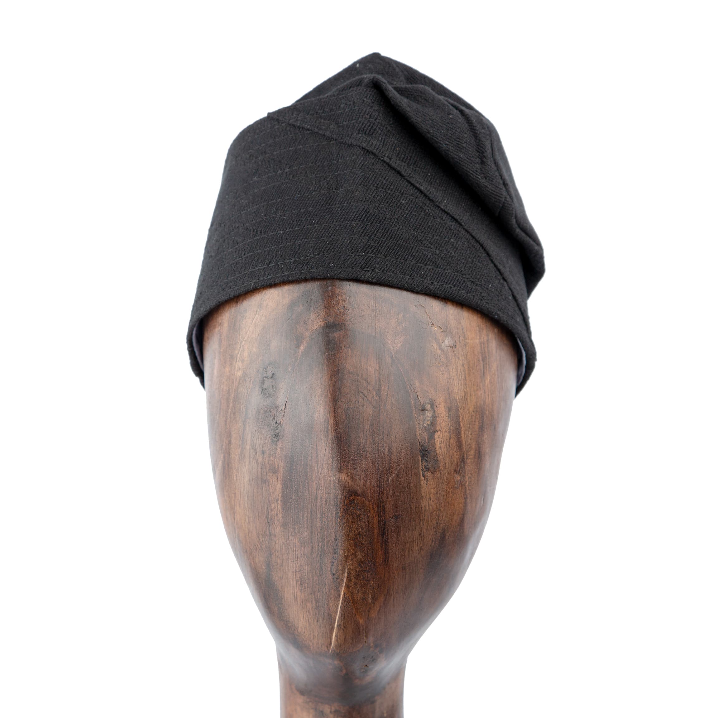 Classic black Aso Oke cap, unisex traditional headwear, perfect for weddings, cultural events, and modern styling. Handwoven and lightweight for comfort.