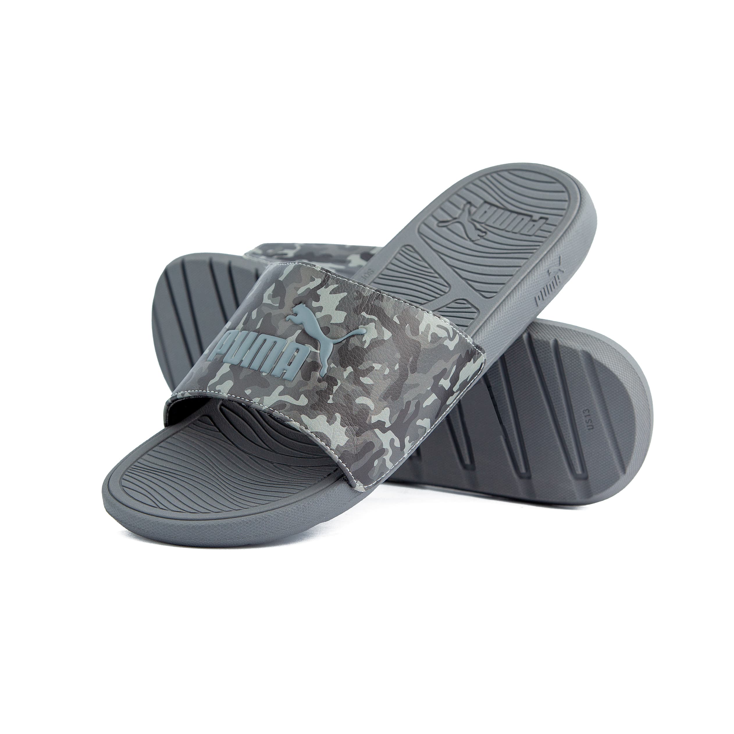 Puma Men's Cool Cat Slide Sandal - Gray Camo | Agu.ng