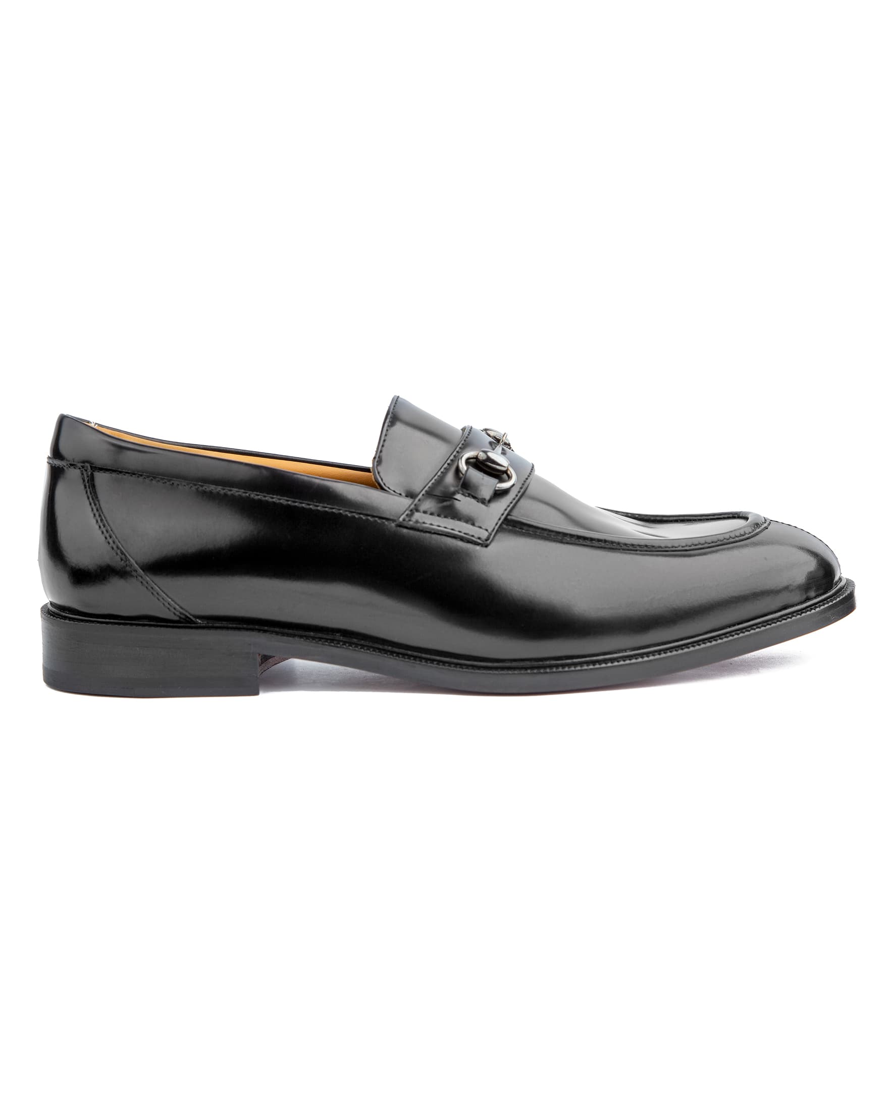 Premium Black Leather Horsebit Loafers for Men – Stylish and Comfortable Formal Shoes