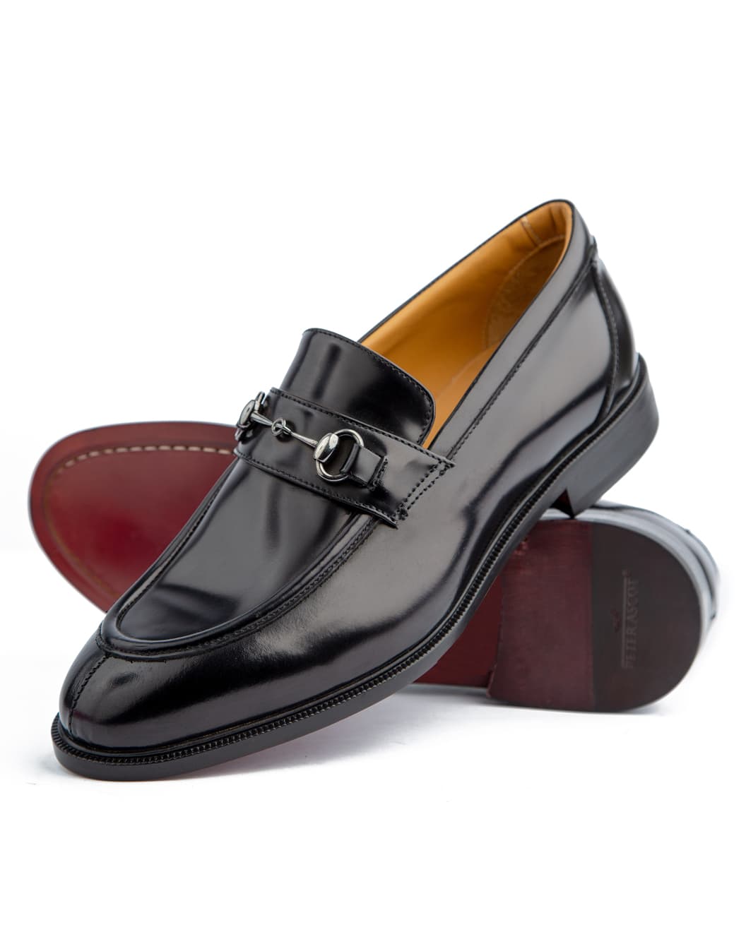 Premium Black Leather Horsebit Loafers for Men – Stylish and Comfortable Formal Shoes