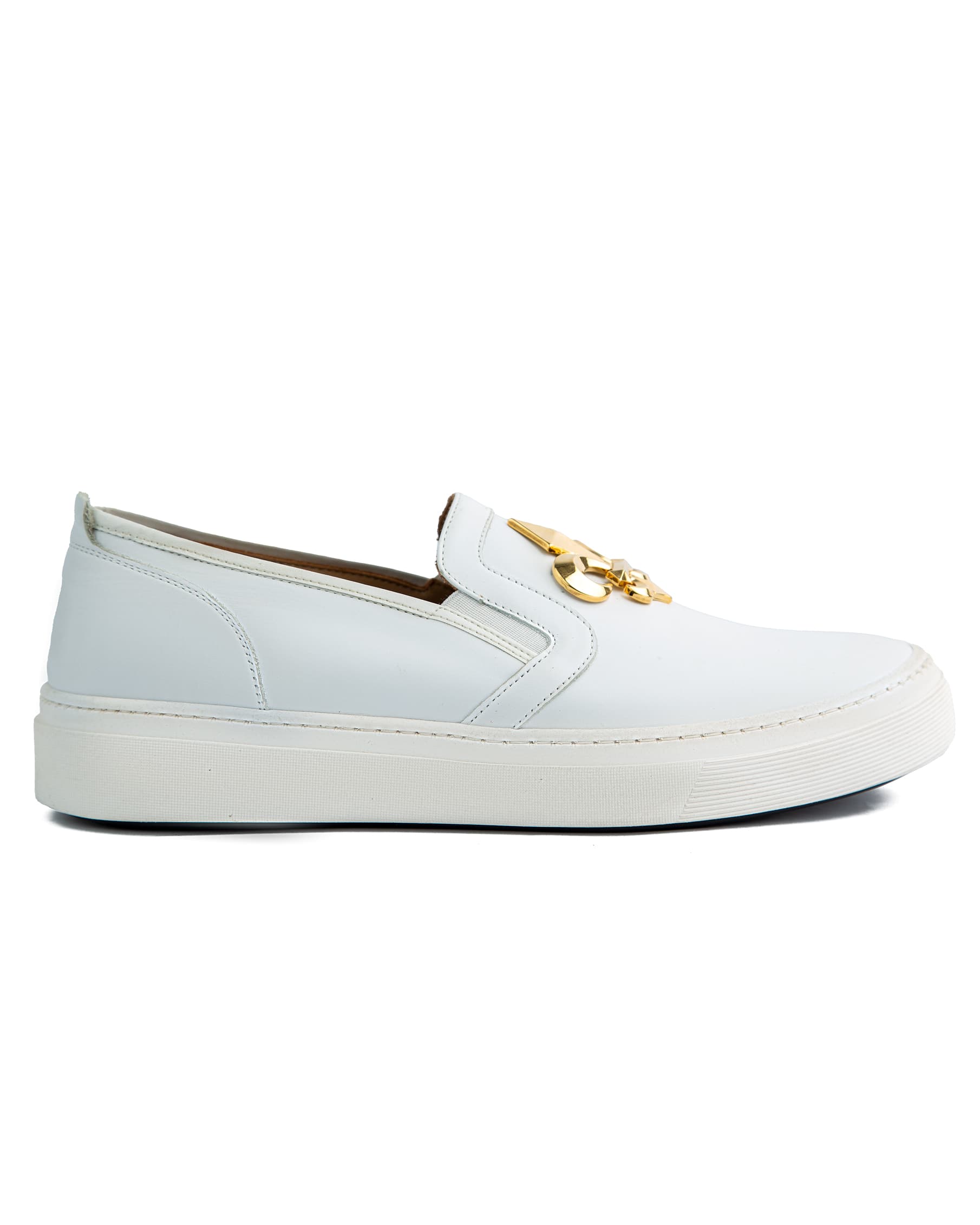 Premium White Leather Horsebit Loafers for Men – Stylish and Comfortable Formal Shoes