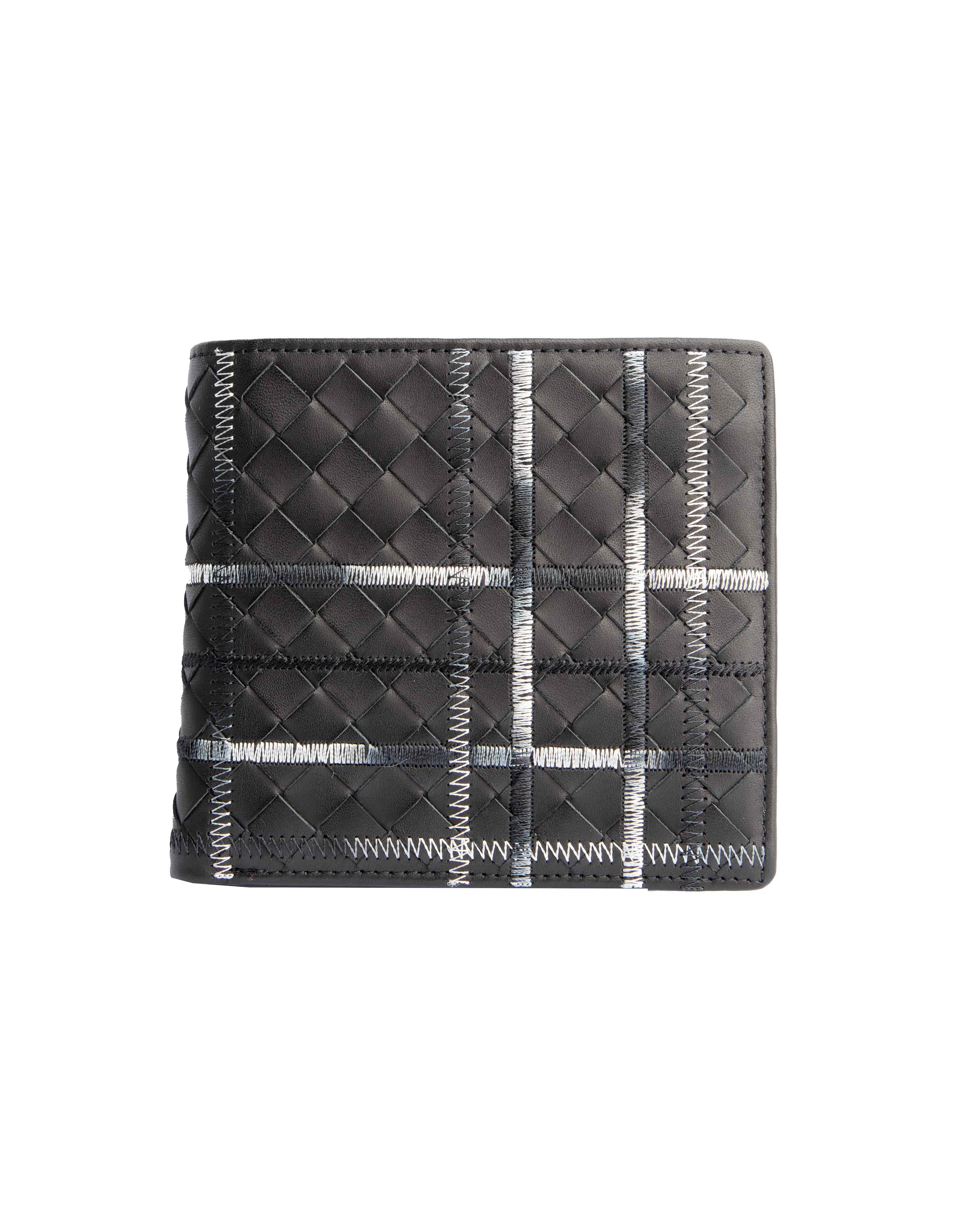 Bottega Veneta Intrecciato Black Leather Bifold Wallet