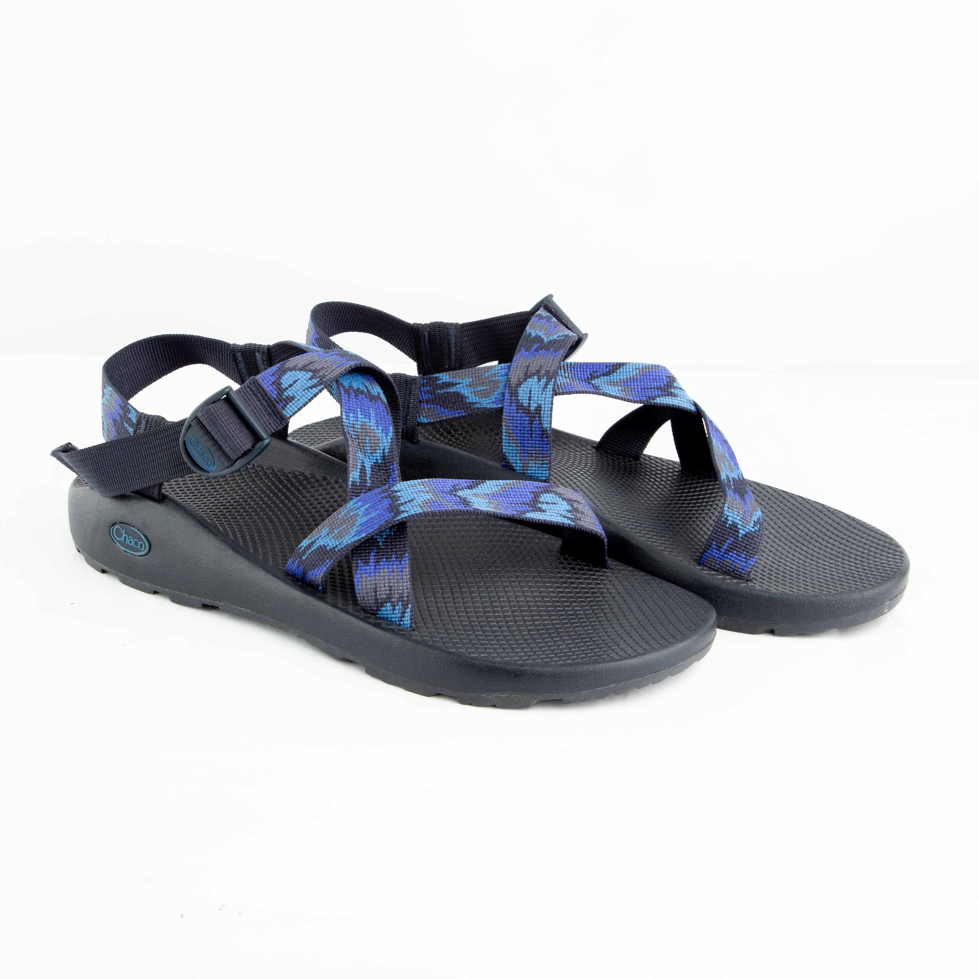 Chaco Z/1 Classic Sandals in blue and black pattern