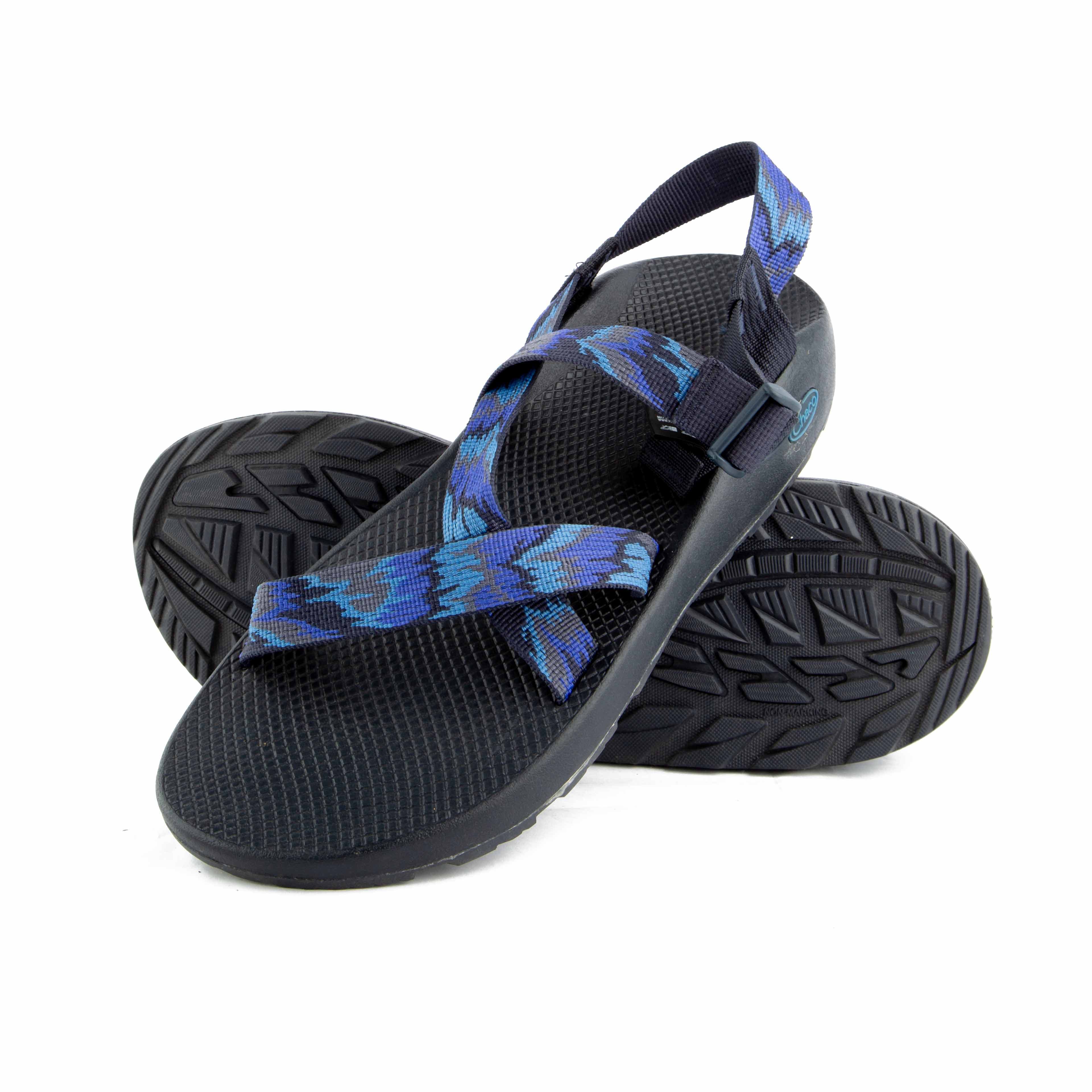 Chaco Z/1 Classic Sandals in blue and black pattern