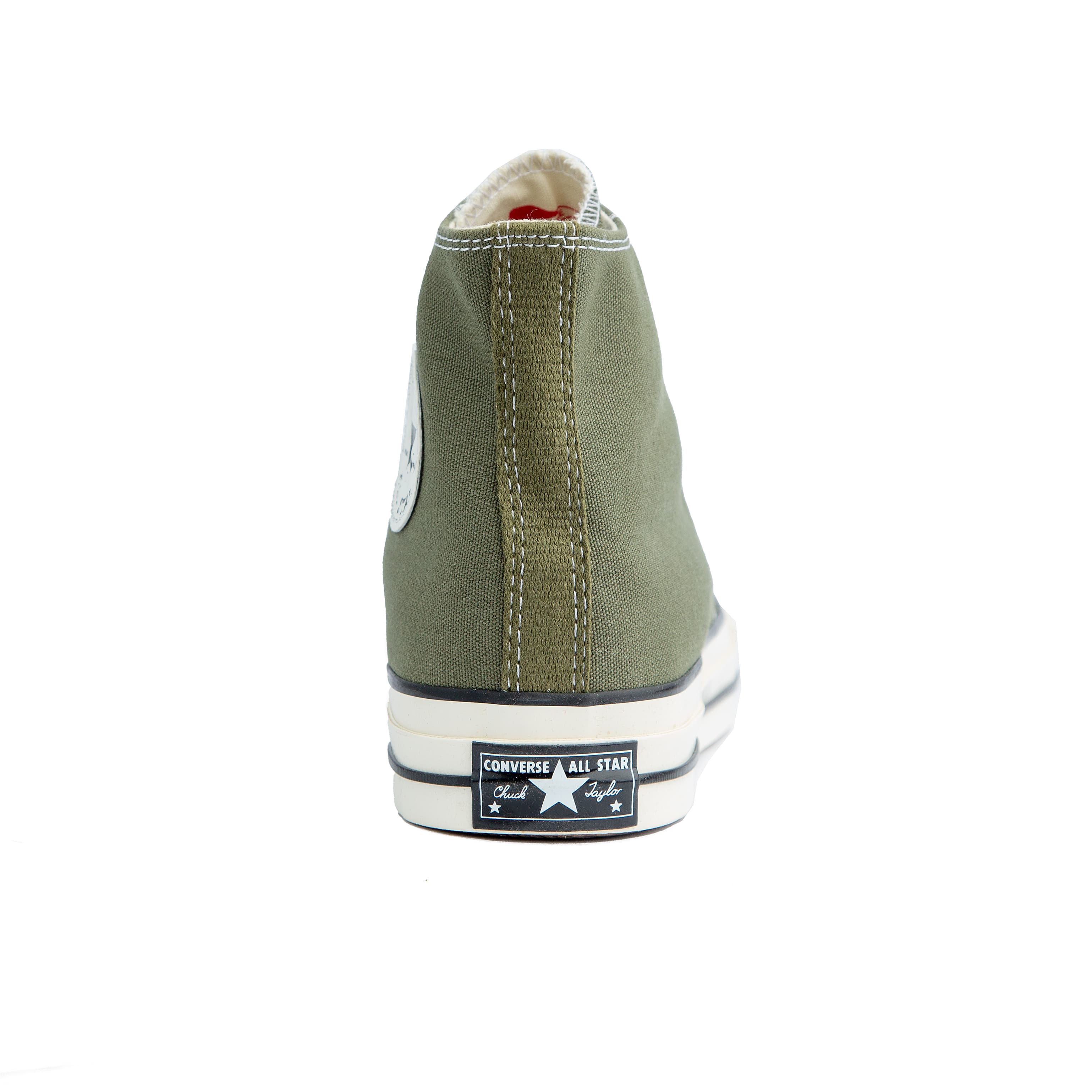 Olive green Converse Chuck Taylor All Star 70 High Top Sneakers - Unisex canvas shoes with timeless style, durable construction, and a classic silhouette.