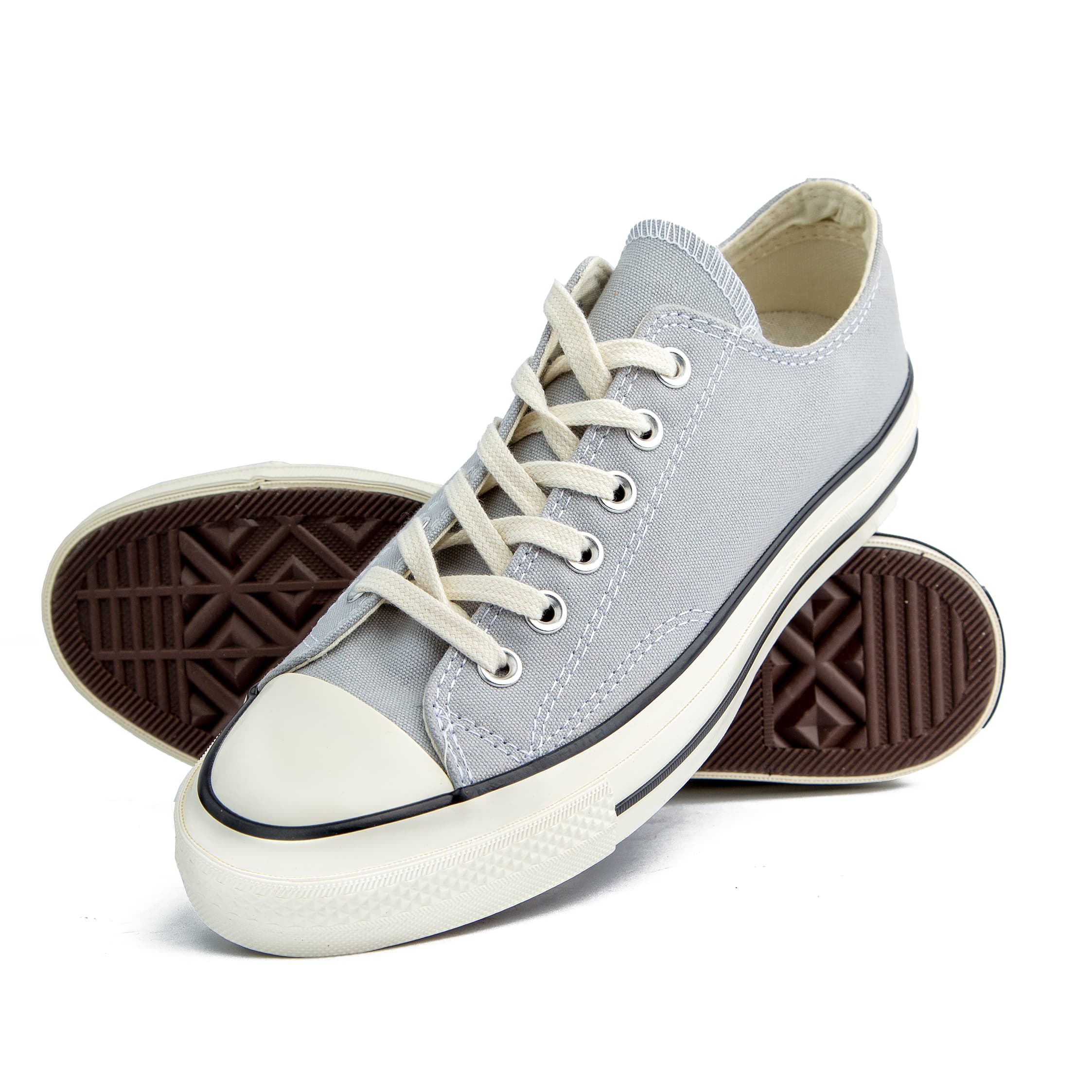  Light Grey Converse Chuck Taylor All Star 70 Low Top Sneakers - Unisex footwear with classic design and premium comfort for everyday wear.