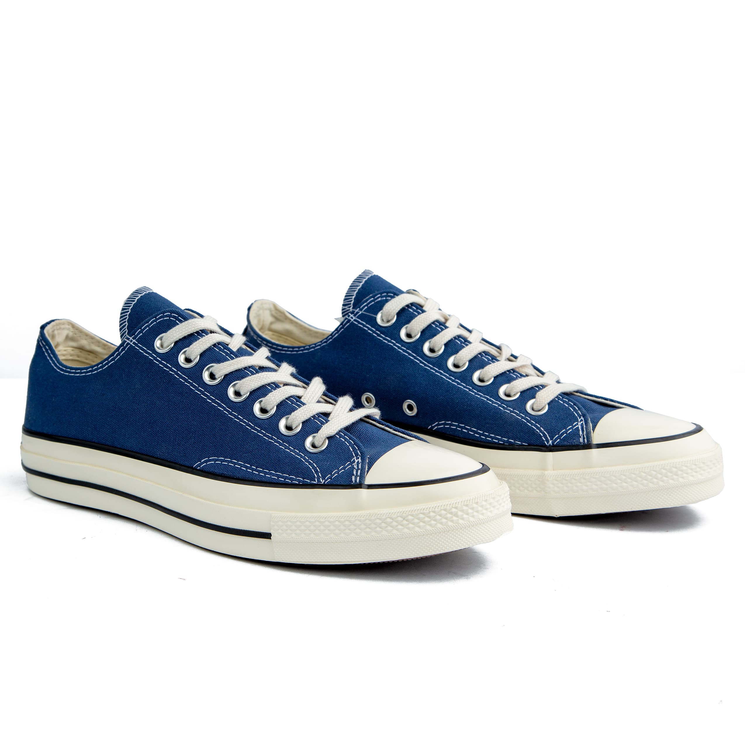  Navy Blue Converse Chuck Taylor All Star 70 Low Top Sneakers - Classic unisex canvas shoes with premium comfort and retro-inspired design.