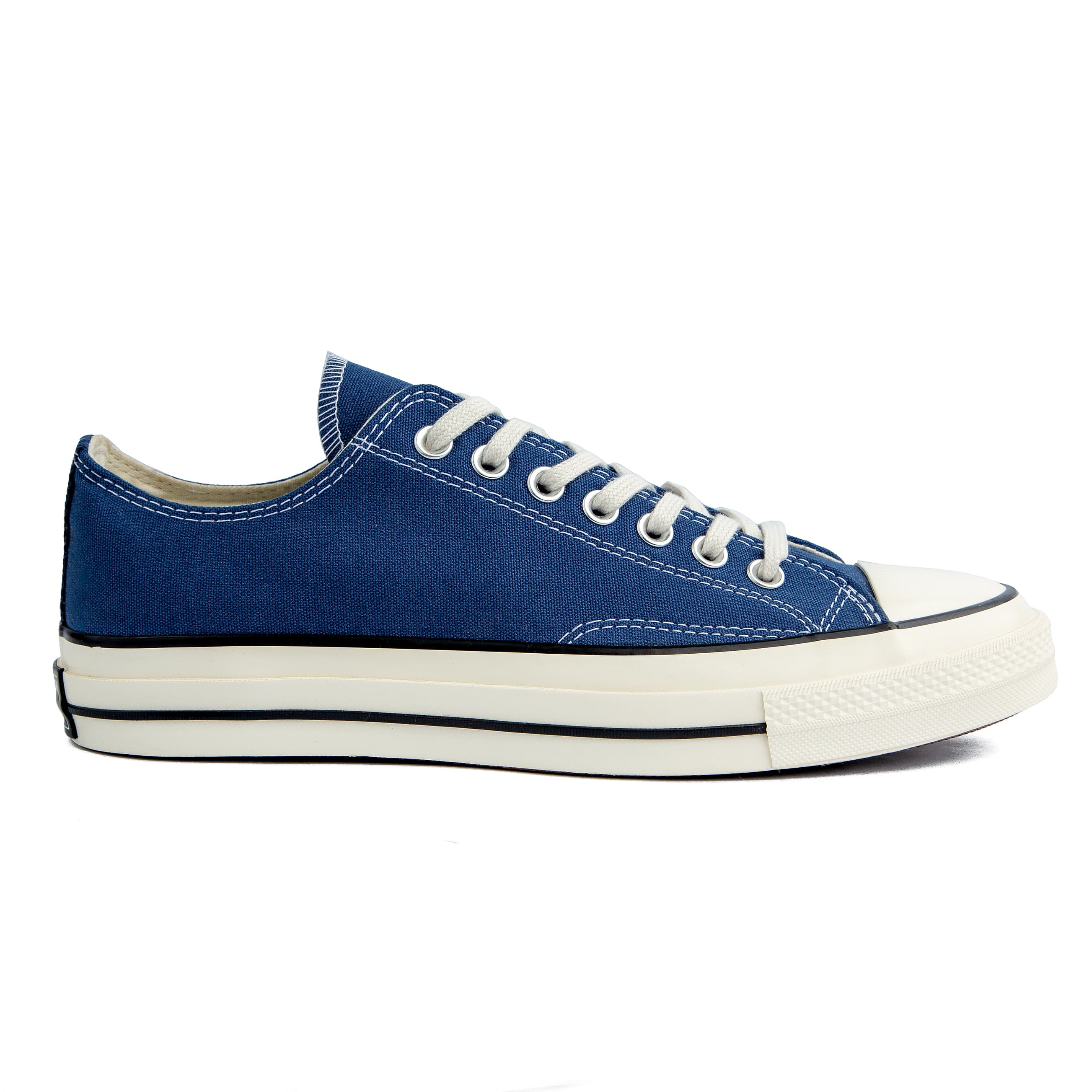 Navy Blue Converse Chuck Taylor All Star 70 Low Top Sneakers - Classic unisex canvas shoes with premium comfort and retro-inspired design.
