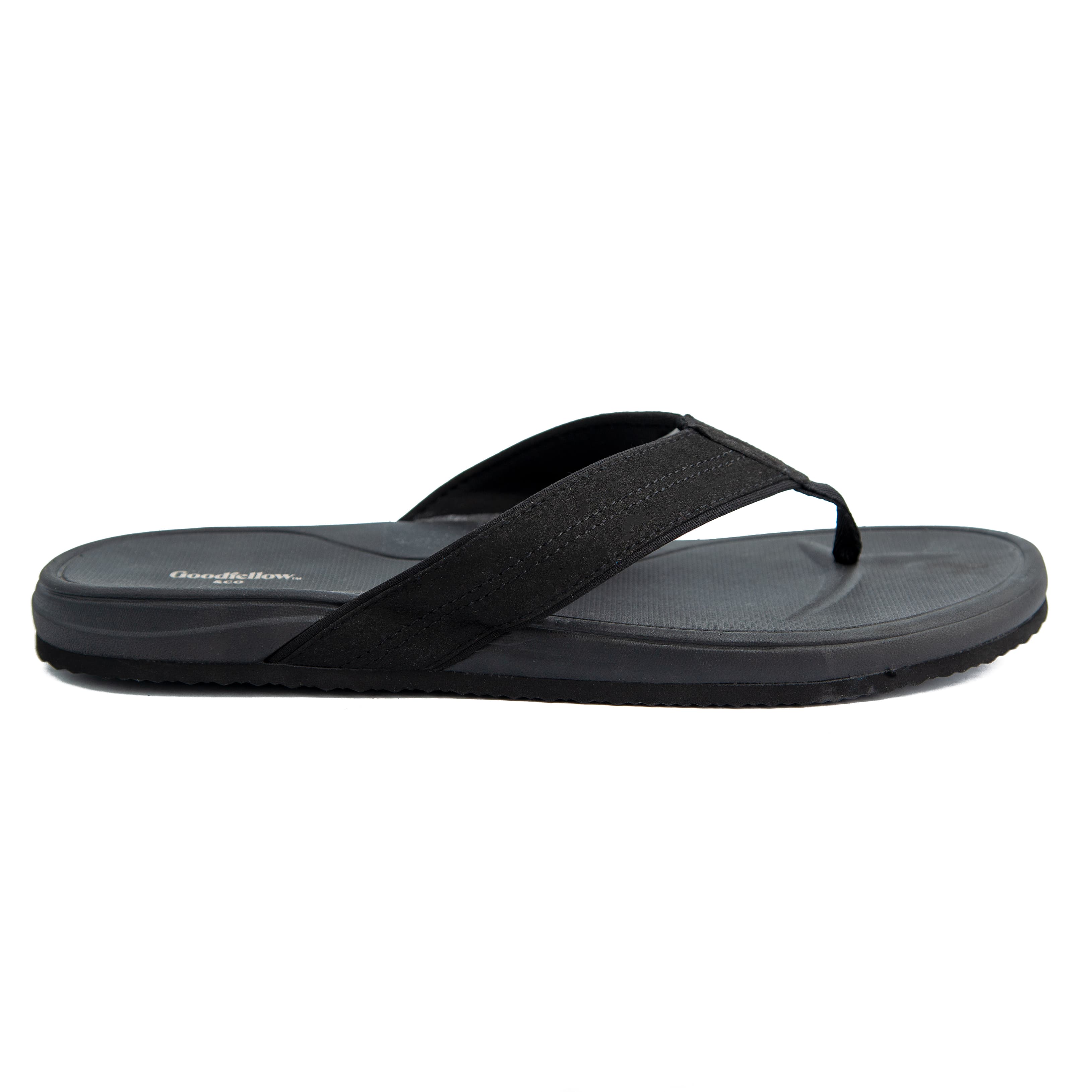 Unisex Classic Black Flip-Flops with Comfortable Cushioned Sole