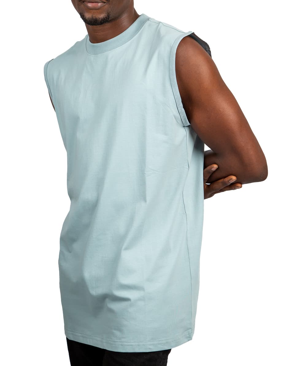 Agu&Sons Limited Light Blue Sleeveless Muscle Vest